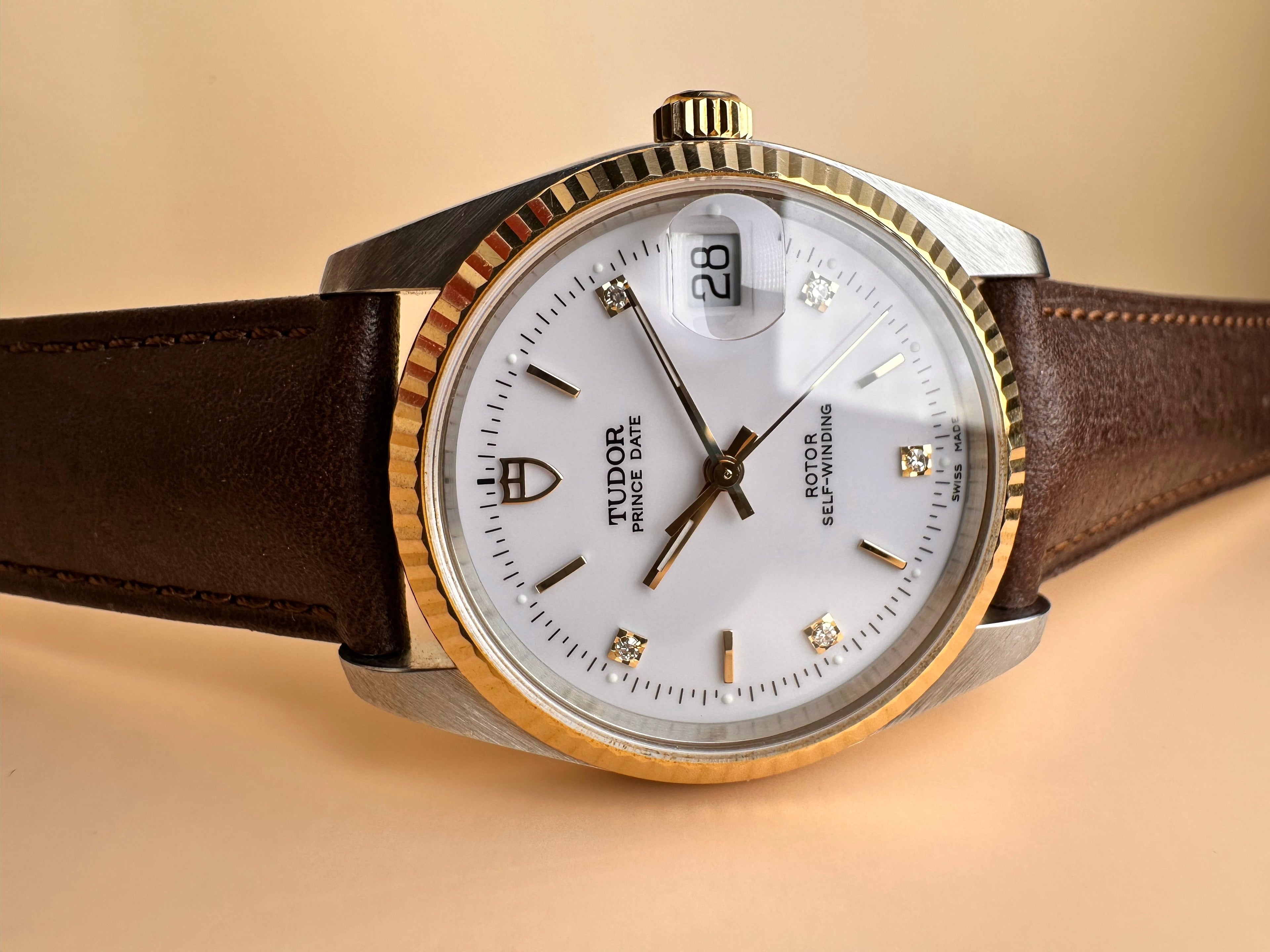 Gents Tudor Prince Date REF: 74033 “ Two-Tone With White Diamond Dial 2005 Neo Vintage