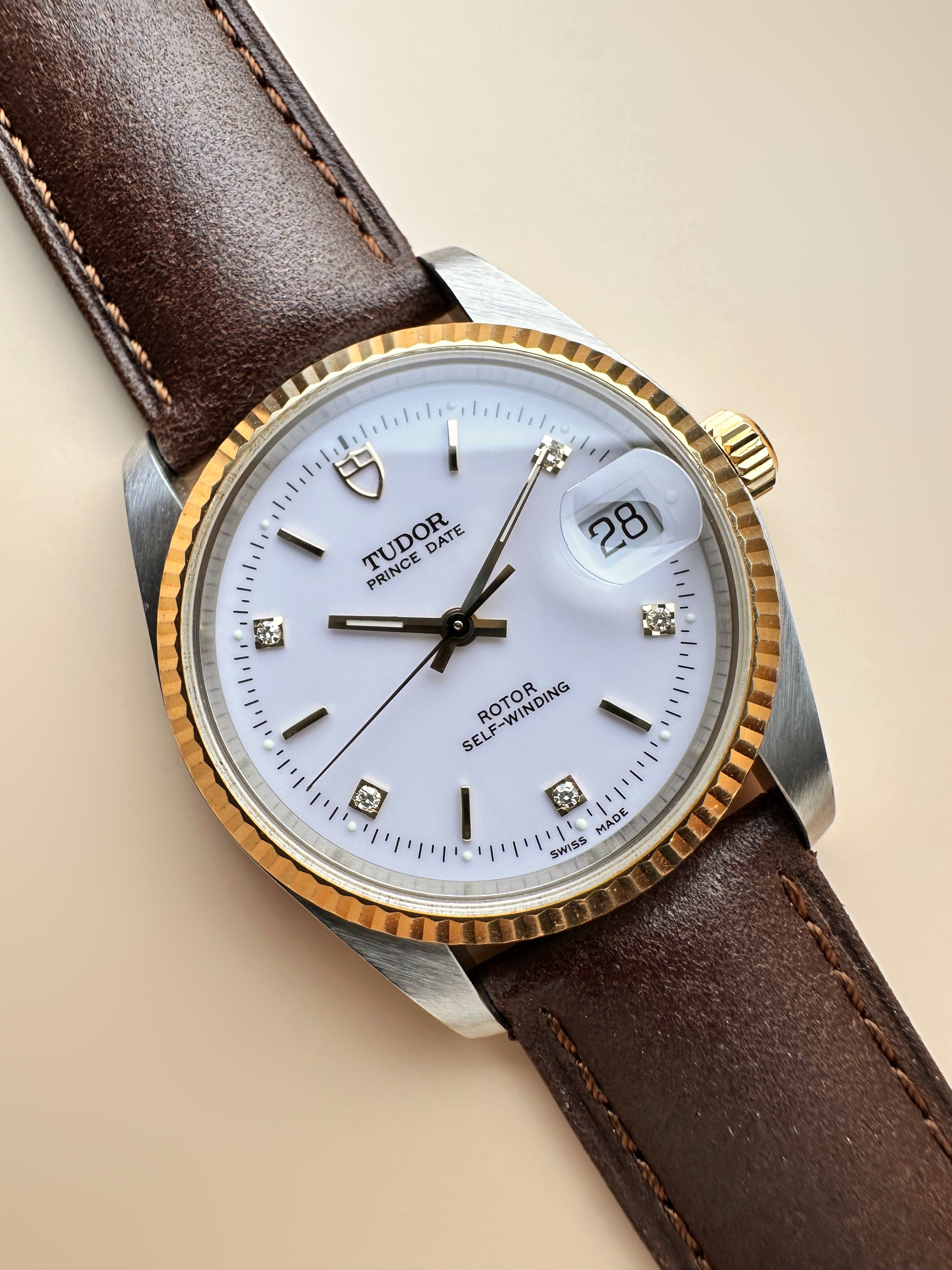 Gents Tudor Prince Date REF: 74033 “ Two-Tone With White Diamond Dial 2005 Neo Vintage