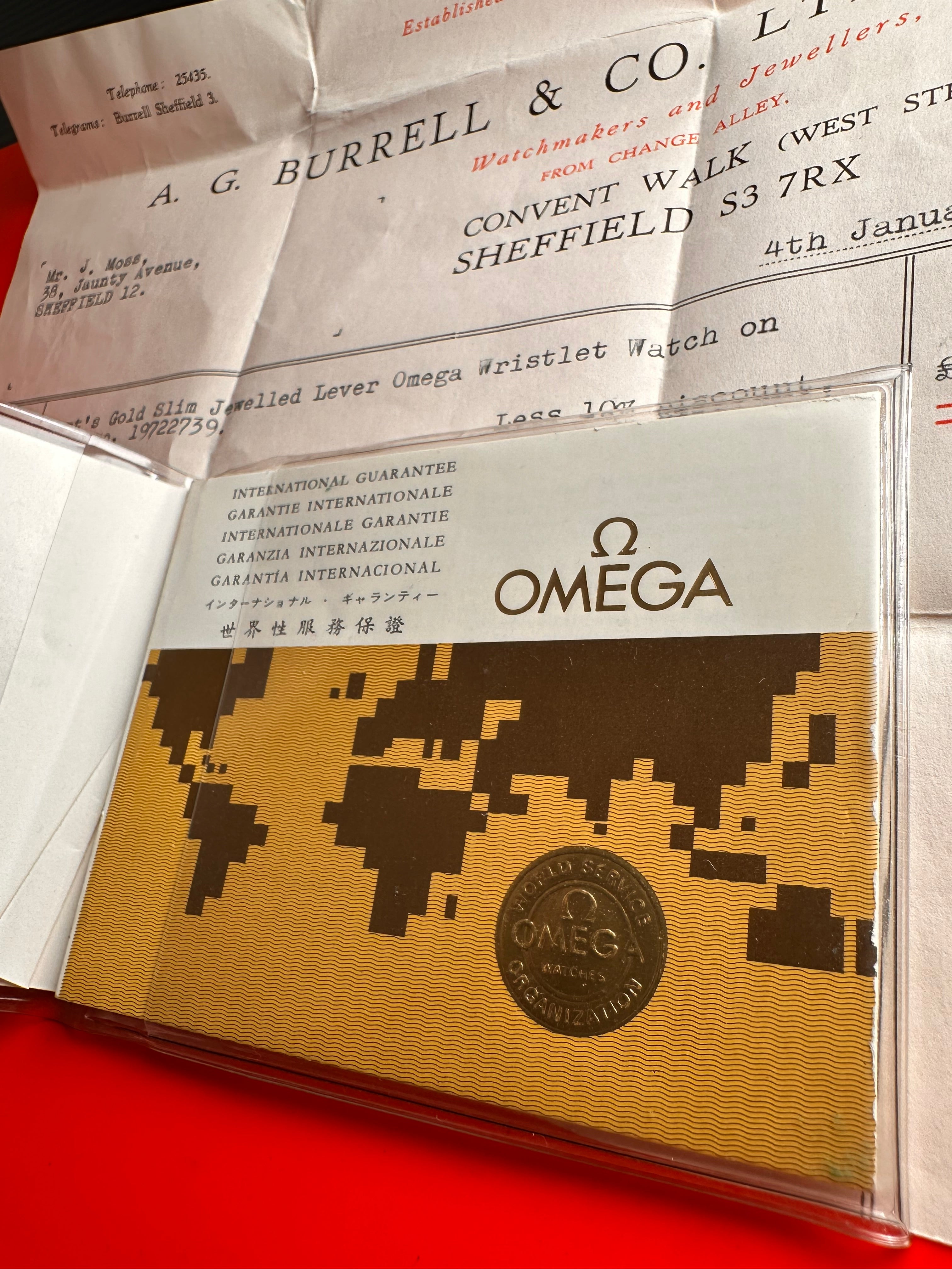 Fabulous 1960s Full Set - Vintage Omega Solid 9ct Yellow Gold Gents Dress Watch with Solid 9ct Gold Buckle