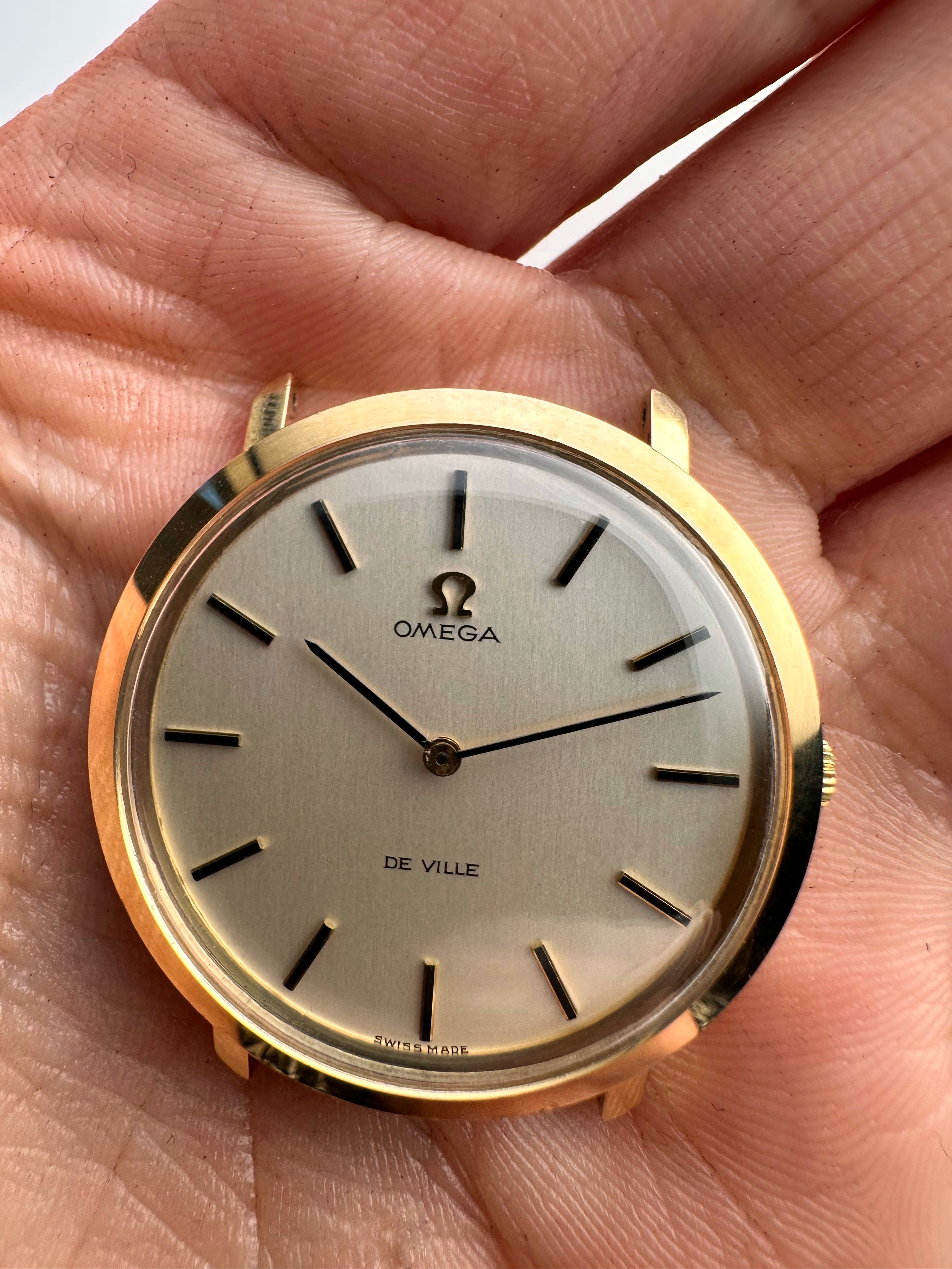 Vintage Omega De Ville Solid 9ct Yellow Gold Ultra Slim Gents Watch  1960s Reference 111.5067