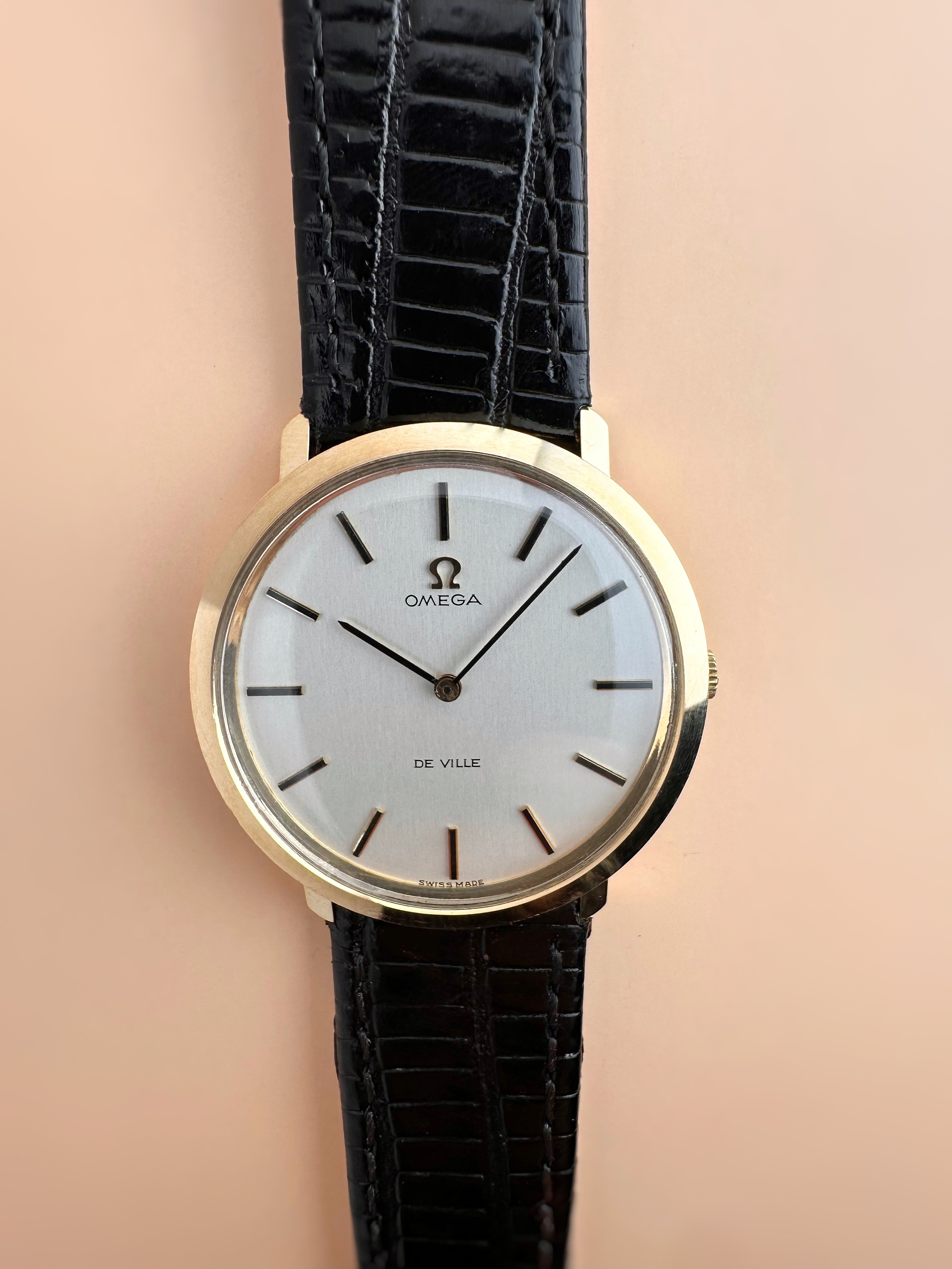 Vintage Omega De Ville Solid 9ct Yellow Gold Ultra Slim Gents Watch  1960s Reference 111.5067