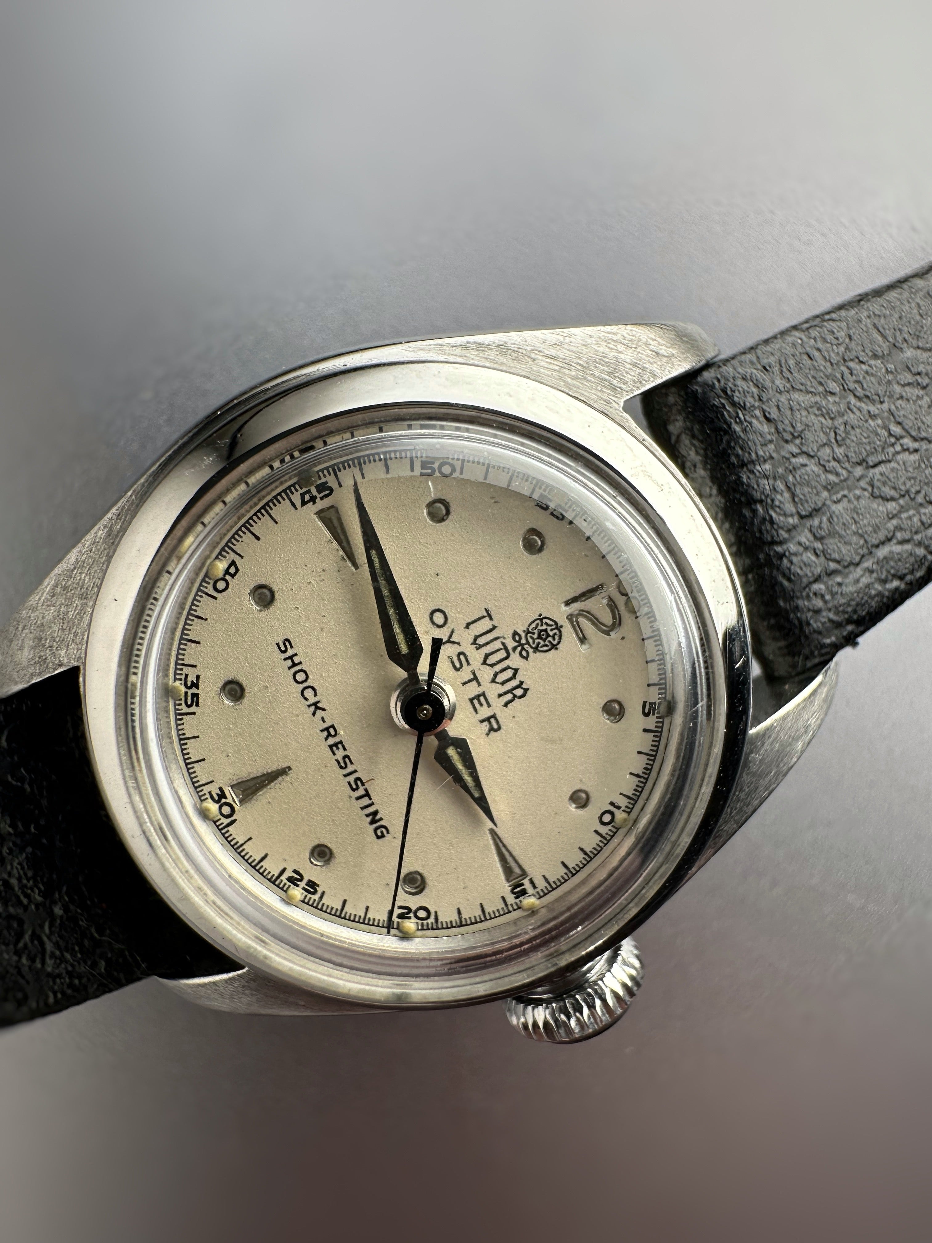 1960s Ladies Tudor Rolex Oyster 'Small Rose' With Extremely Rare Uncommon Rolex Oyster Crown