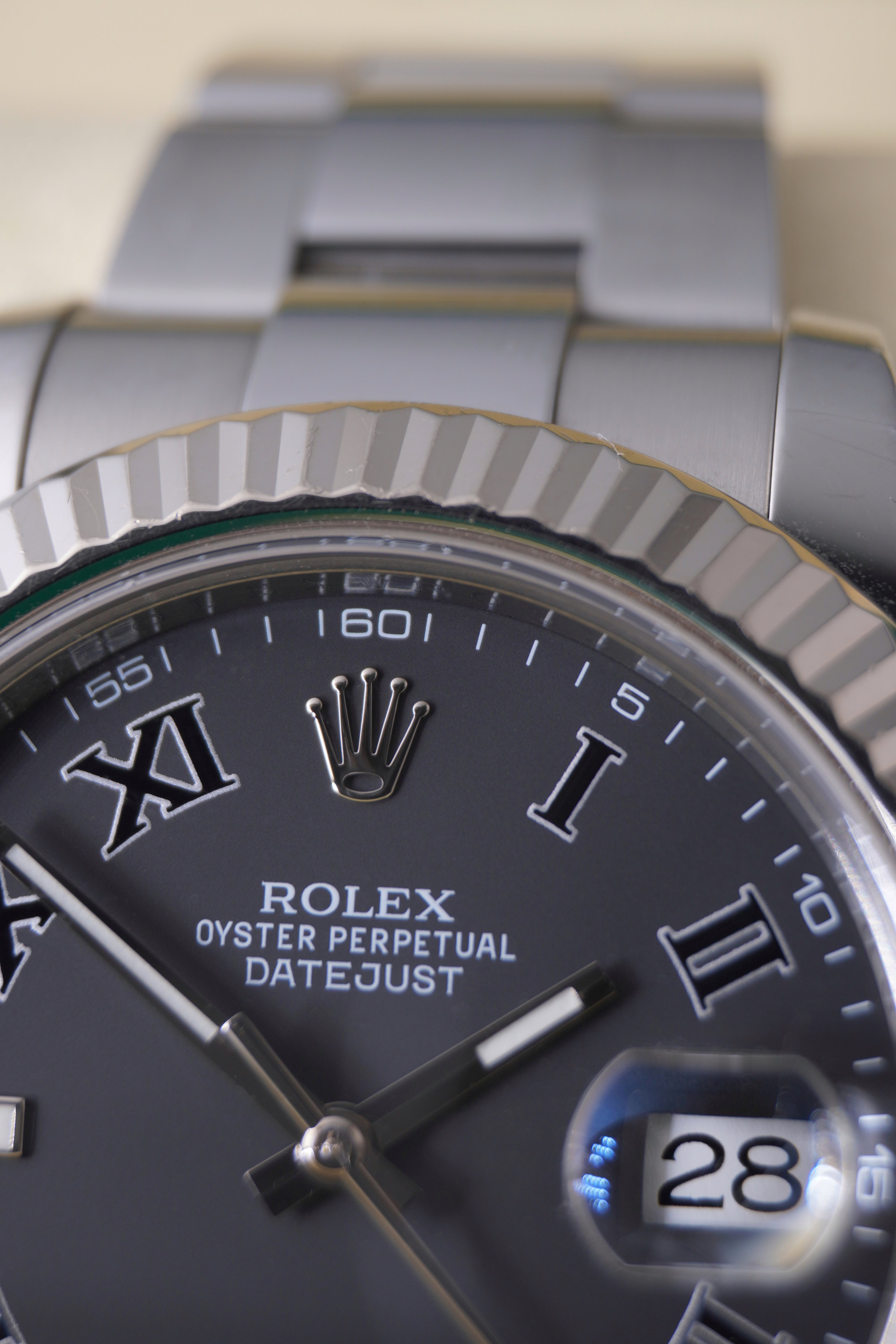 Rolex Datejust 116334 Box And Papers  2013 Black Dial with White Roman Numerals