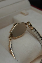 Early 1950s Omega Ladies 9ct Solid Yellow Gold Watch – Dennison Case (M Hallmark), Blue Hands, Arabic Numerals, Calibre 244