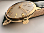 1969 Vintage 9ct Solid Gold Omega Automatic Gents Watch – Rare Chevron-Style Faceted Markers – David Shackman Case –