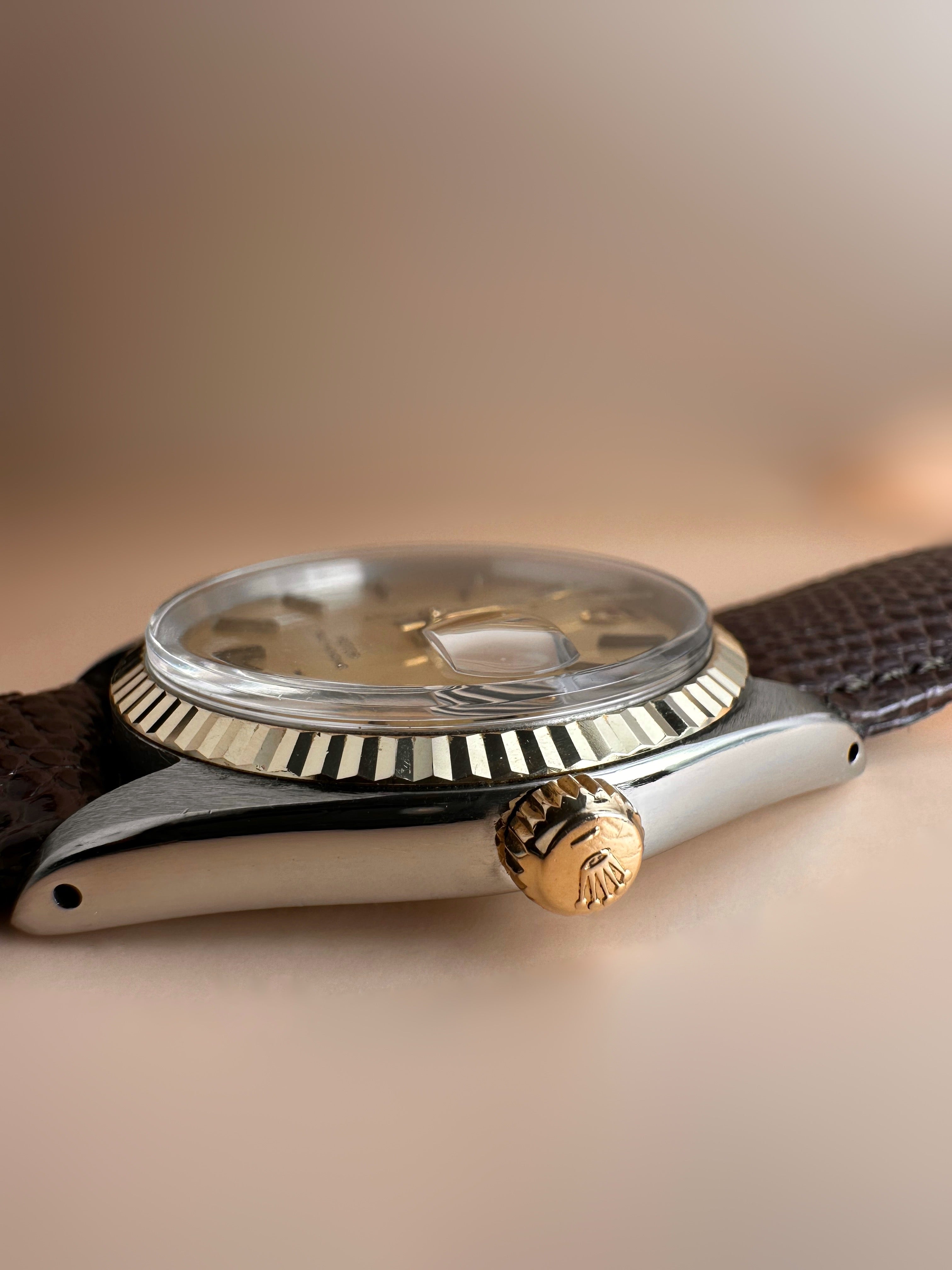 Mid 80s Tudor/Rolex Gents Prince Oysterdate Champagne Dial REF:75203 18ct Fluted Yellow Gold Bezel 34mm