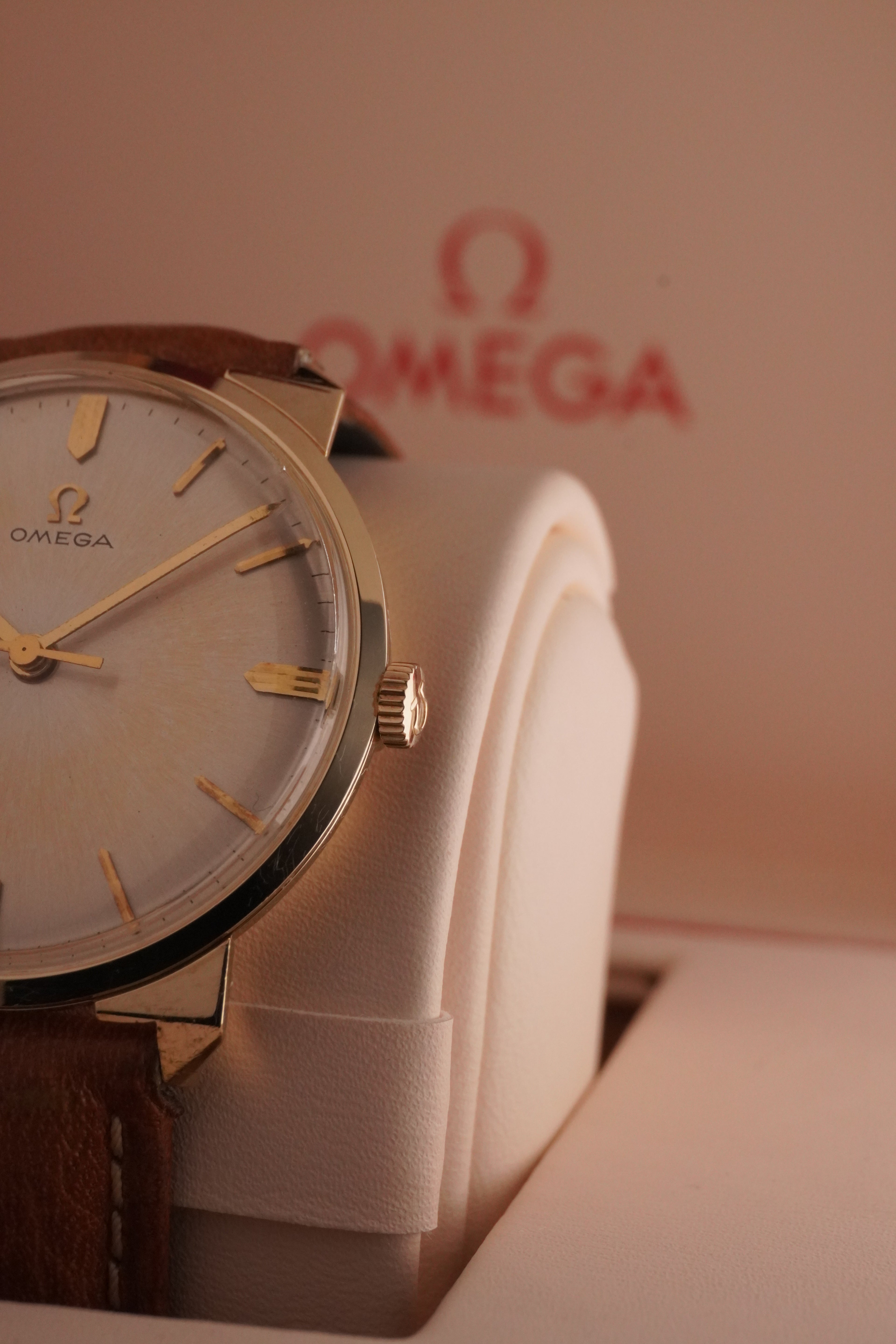Extremely Rare Solid  14K Gold Yellow Gold Vintage Omega gent’s Dress Watch | Ref. P 6587 | Caliber 600 Manual Wind | 1960s | Triangle Lugs (US Market)