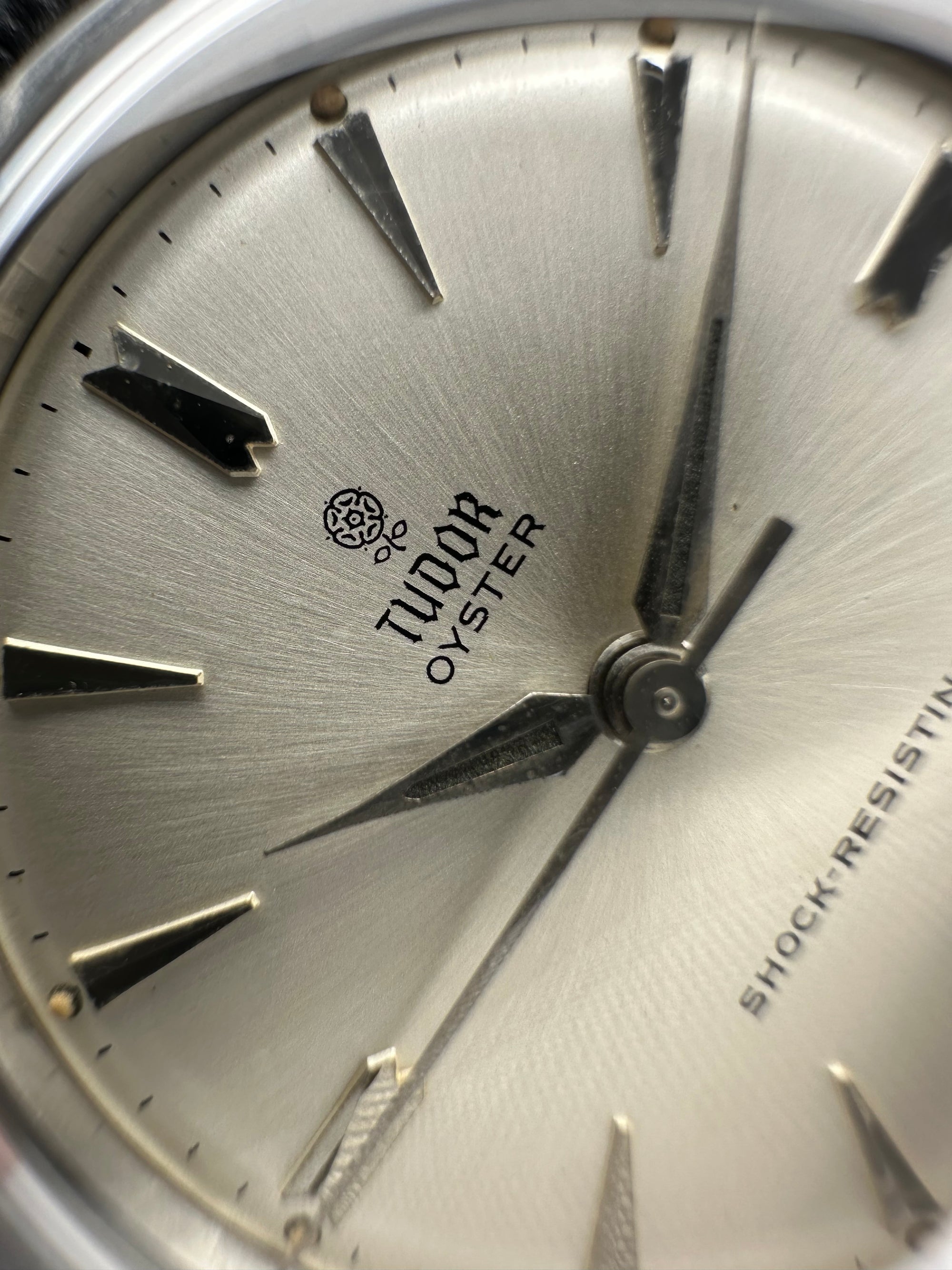 Marvellous Gents Tudor/Rolex Oyster Ref:7934 1960s Silver Sunburst Dial In Mint Condition