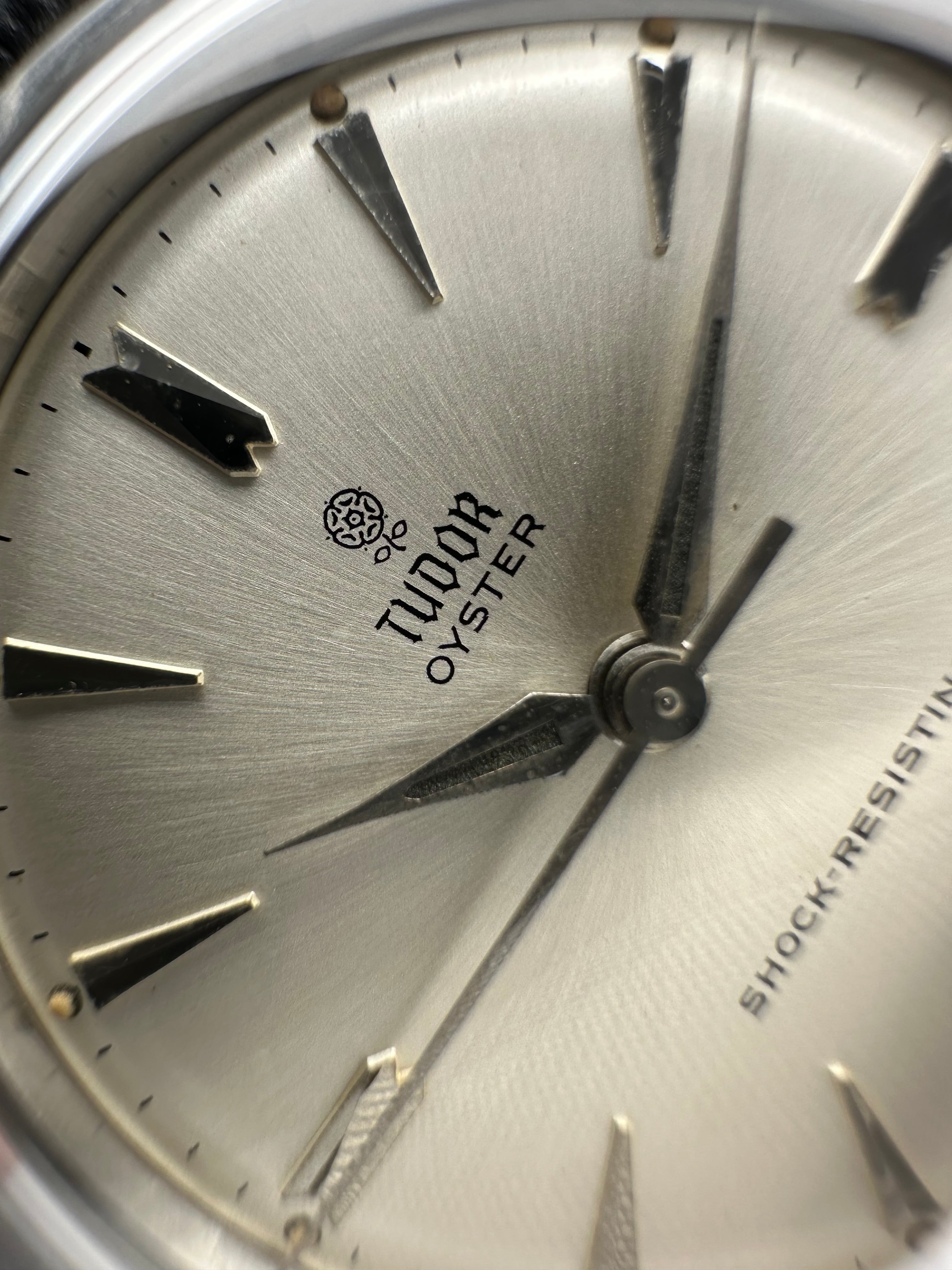 Marvellous Gents Tudor/Rolex Oyster Ref:7934 1960s Silver Sunburst Dial In Mint Condition