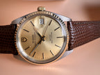 Mid 80s Tudor/Rolex Gents Prince Oysterdate Champagne Dial REF:75203 18ct Fluted Yellow Gold Bezel 34mm