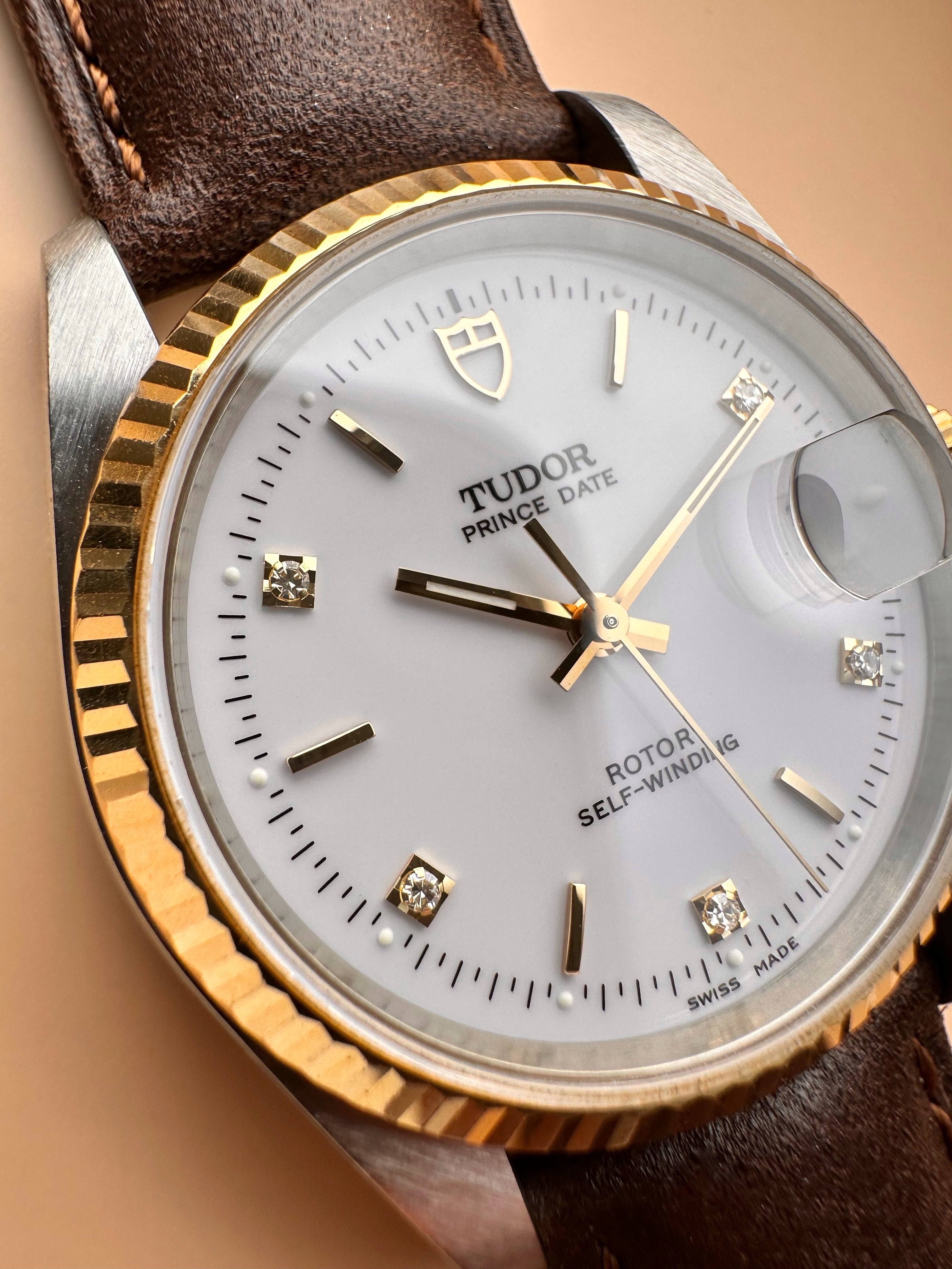 Gents Tudor Prince Date REF: 74033 “ Two-Tone With White Diamond Dial 2005 Neo Vintage