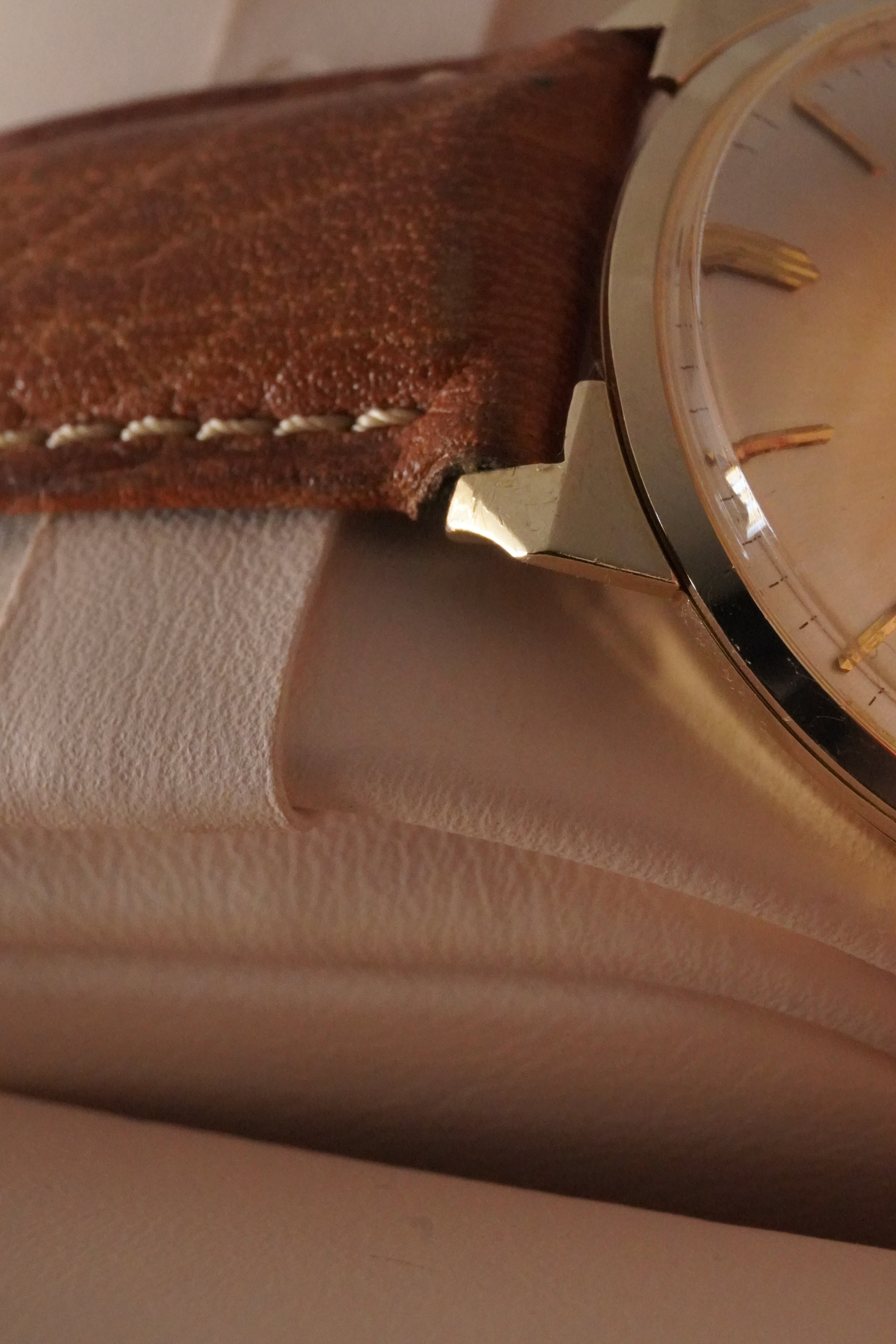 Extremely Rare Solid  14K Gold Yellow Gold Vintage Omega gent’s Dress Watch | Ref. P 6587 | Caliber 600 Manual Wind | 1960s | Triangle Lugs (US Market)
