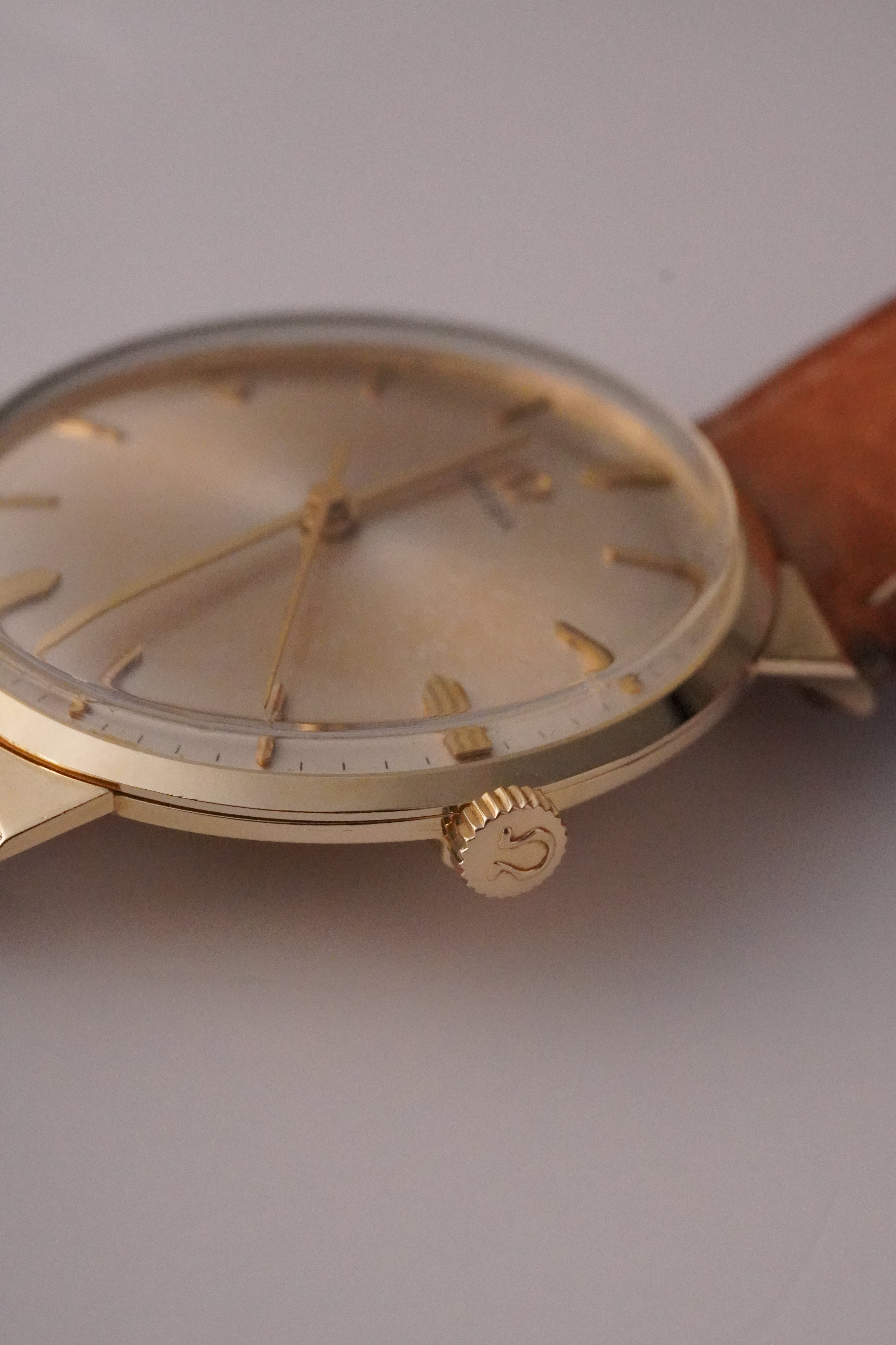 Extremely Rare Solid  14K Gold Yellow Gold Vintage Omega gent’s Dress Watch | Ref. P 6587 | Caliber 600 Manual Wind | 1960s | Triangle Lugs (US Market)