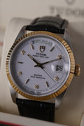 Stunning Gents Tudor Prince Date+Day Ref: 76213 –  Uncommon White Diamond Dial Neo Vintage 2004