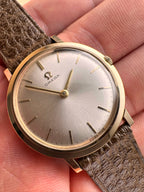 Fabulous 1960s Full Set - Vintage Omega Solid 9ct Yellow Gold Gents Dress Watch with Solid 9ct Gold Buckle