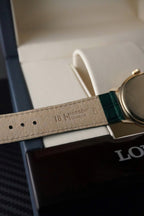 Austrian Hirsch Leather Strap Longines Vintage Solid Gold Watch