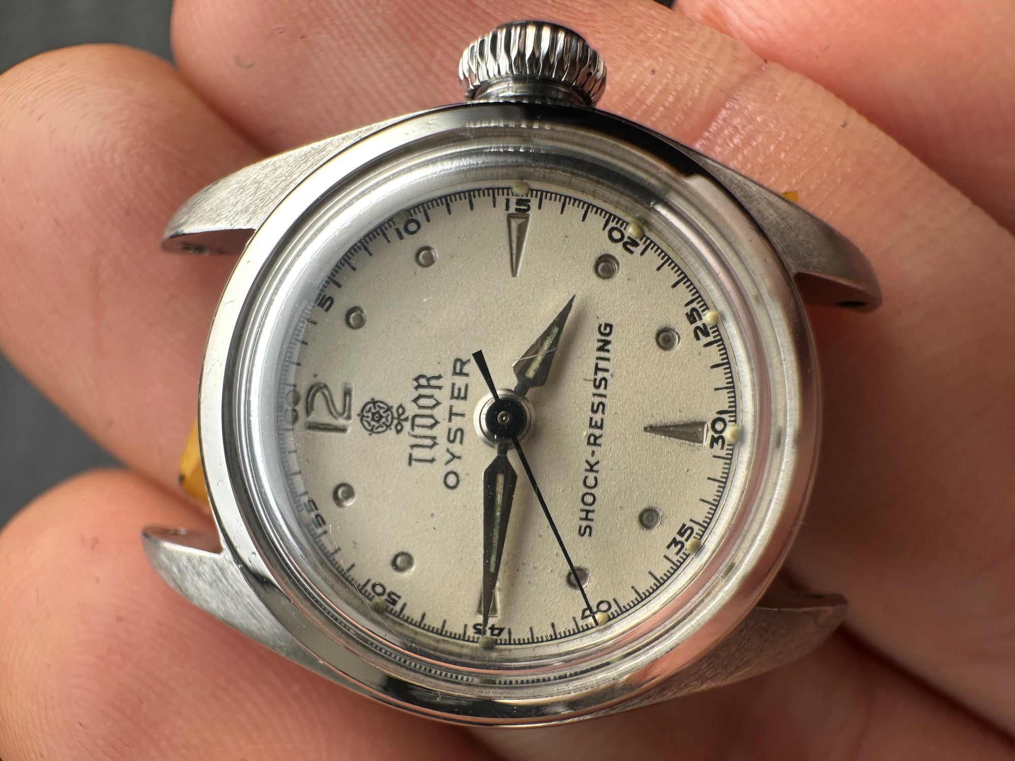 1960s Ladies Tudor Rolex Oyster 'Small Rose' With Extremely Rare Uncommon Rolex Oyster Crown