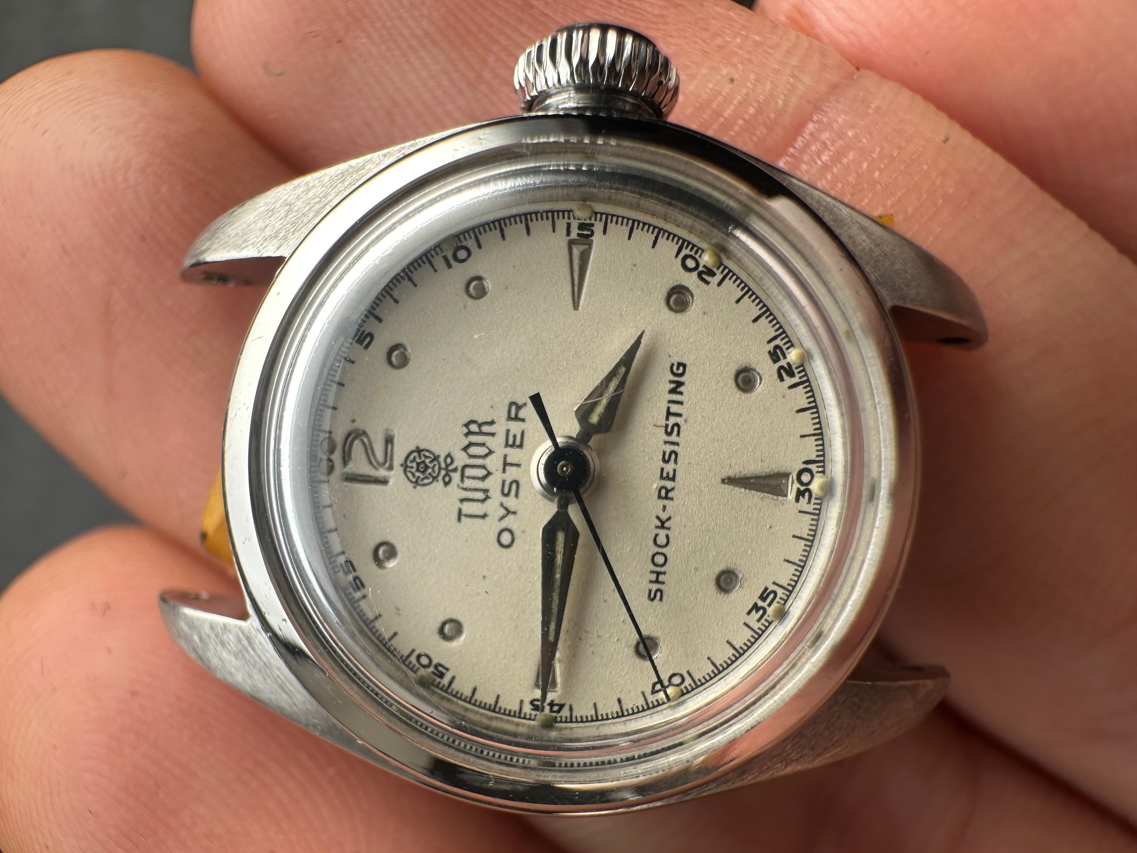 1960s Ladies Tudor Rolex Oyster 'Small Rose' With Extremely Rare Uncommon Rolex Oyster Crown