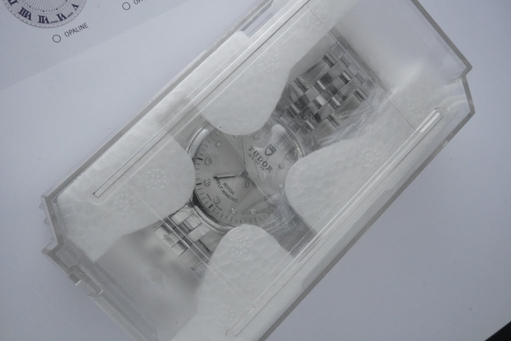 Tudor Glamour Date Diamond Dial Ref. 55000 – Stainless Steel Automatic – Silver Factory Diamond Dial