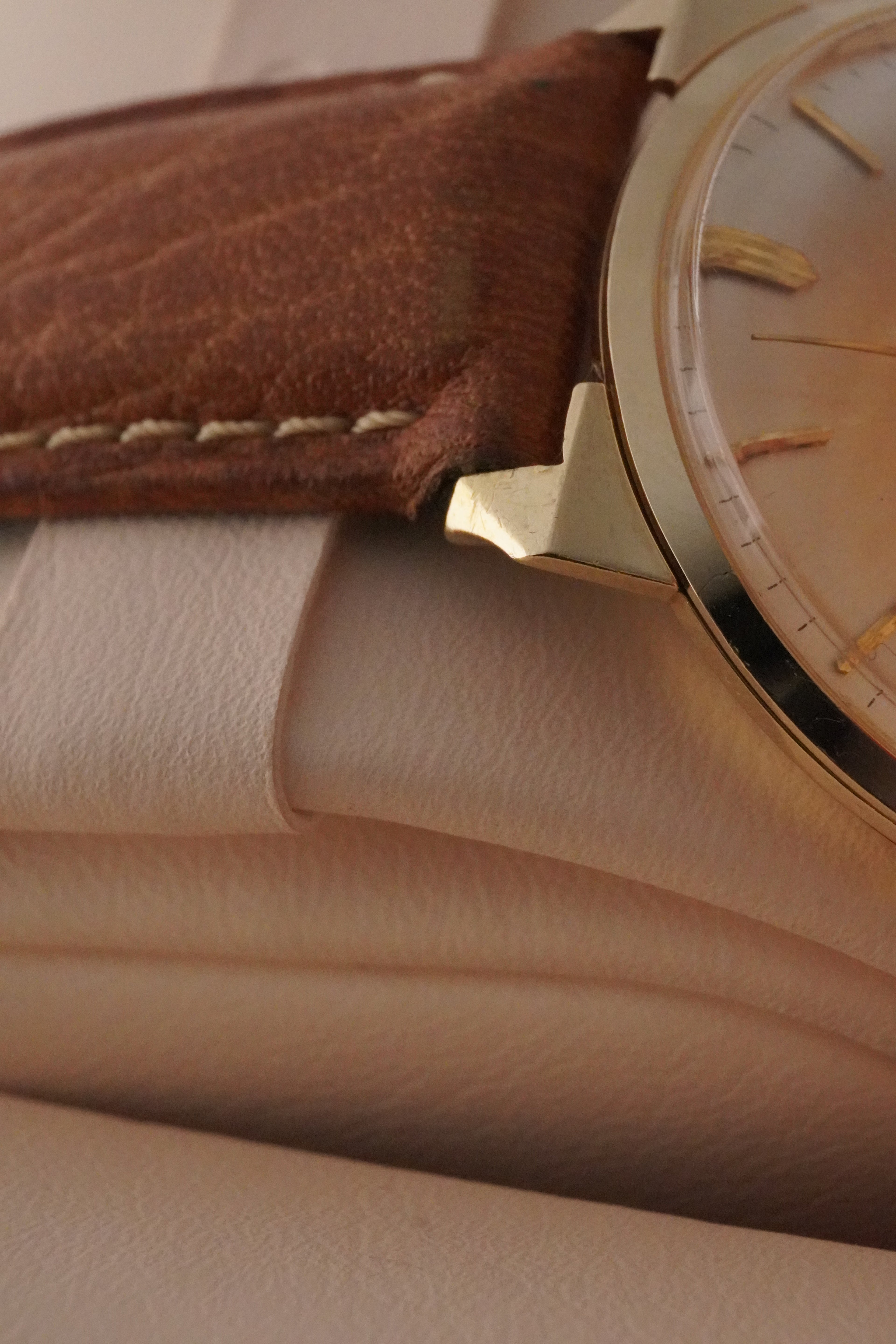 Extremely Rare Solid  14K Gold Yellow Gold Vintage Omega gent’s Dress Watch | Ref. P 6587 | Caliber 600 Manual Wind | 1960s | Triangle Lugs (US Market)