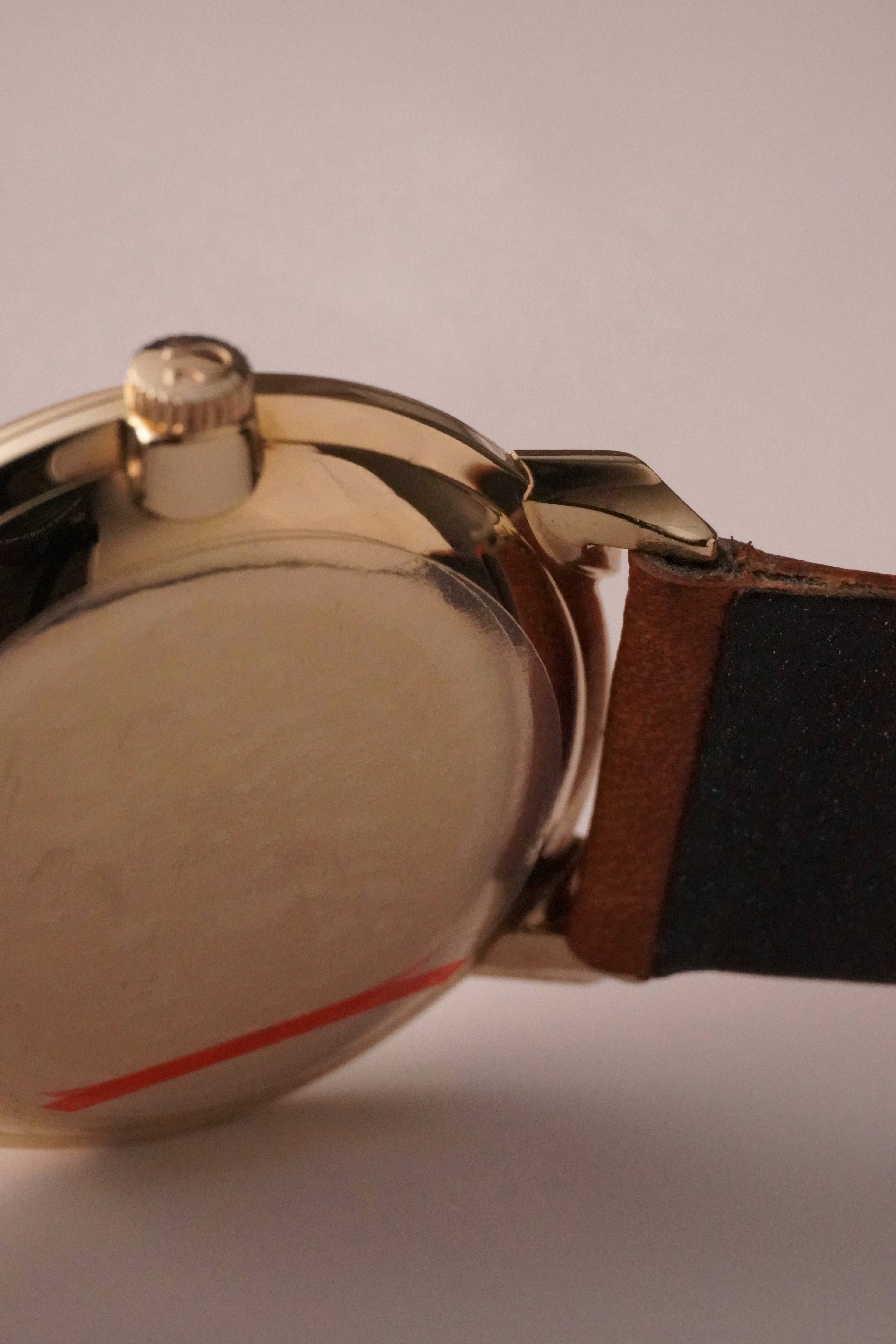 Extremely Rare Solid  14K Gold Yellow Gold Vintage Omega gent’s Dress Watch | Ref. P 6587 | Caliber 600 Manual Wind | 1960s | Triangle Lugs (US Market)