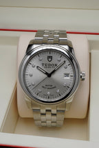 Tudor Prince Date ref. 55000 with rare silver diamond-set dial, date at 3 o’clock, stainless steel case and bracelet, automatic movement