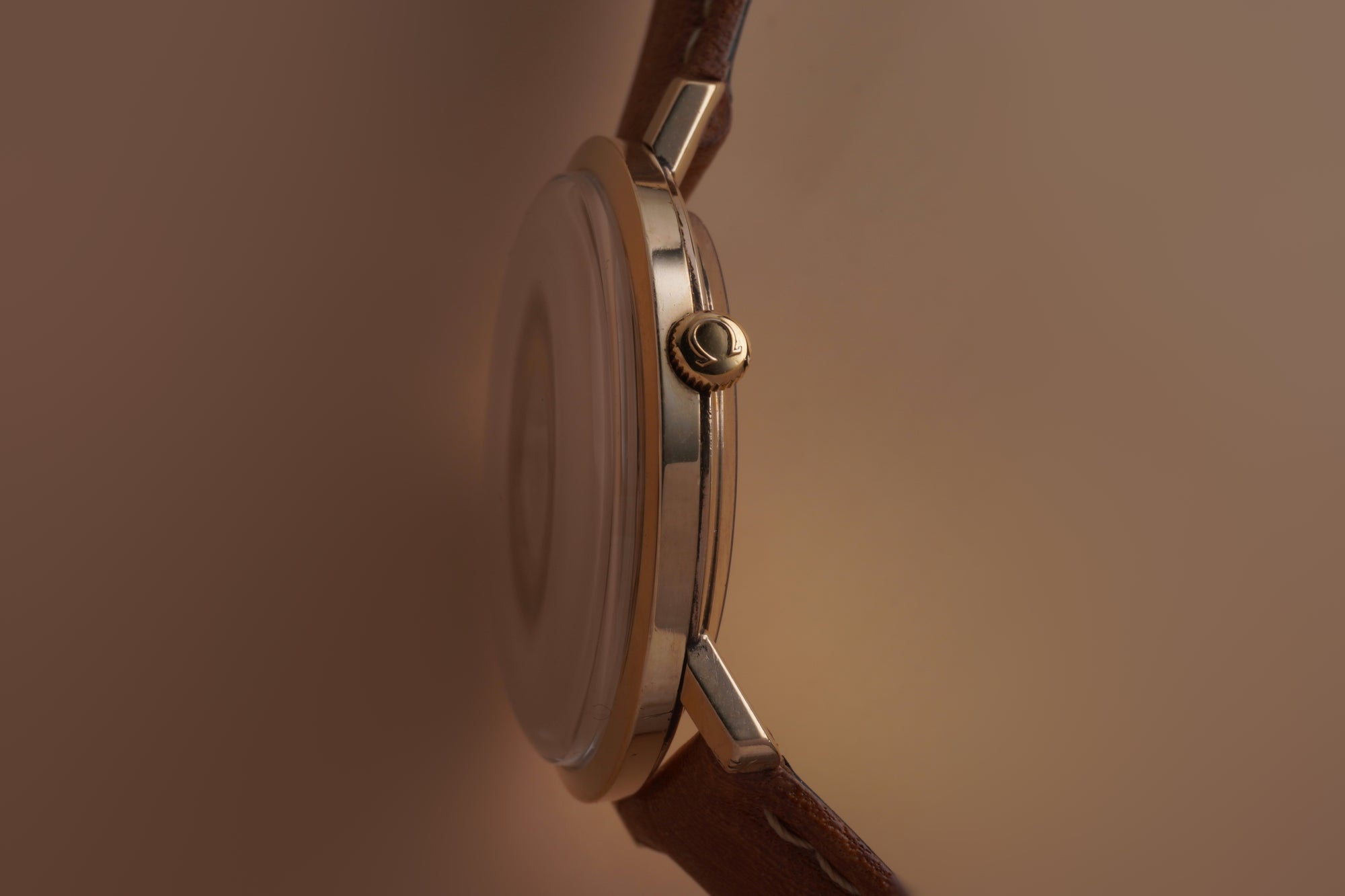 Omega De Ville Linen Dial 9ct Yellow Gold 