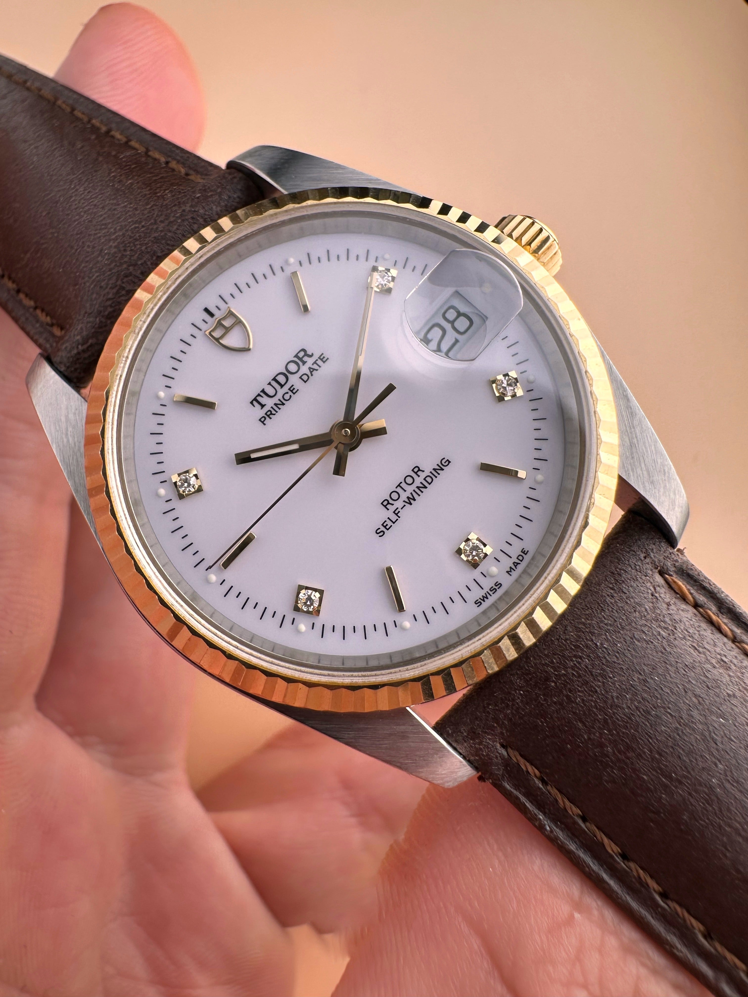 Gents Tudor Prince Date REF: 74033 “ Two-Tone With White Diamond Dial 2005 Neo Vintage
