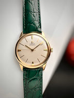 1969 Vintage 9ct Solid Gold Omega Automatic Gents Watch – Rare Chevron-Style Faceted Markers – David Shackman Case –