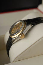 Ladies Mid 80s Tudor\Rolex Princess Automatic Oysterdate Solid 18ct Fluted Yellow Gold Bezel Ref: 92413 Quick Set