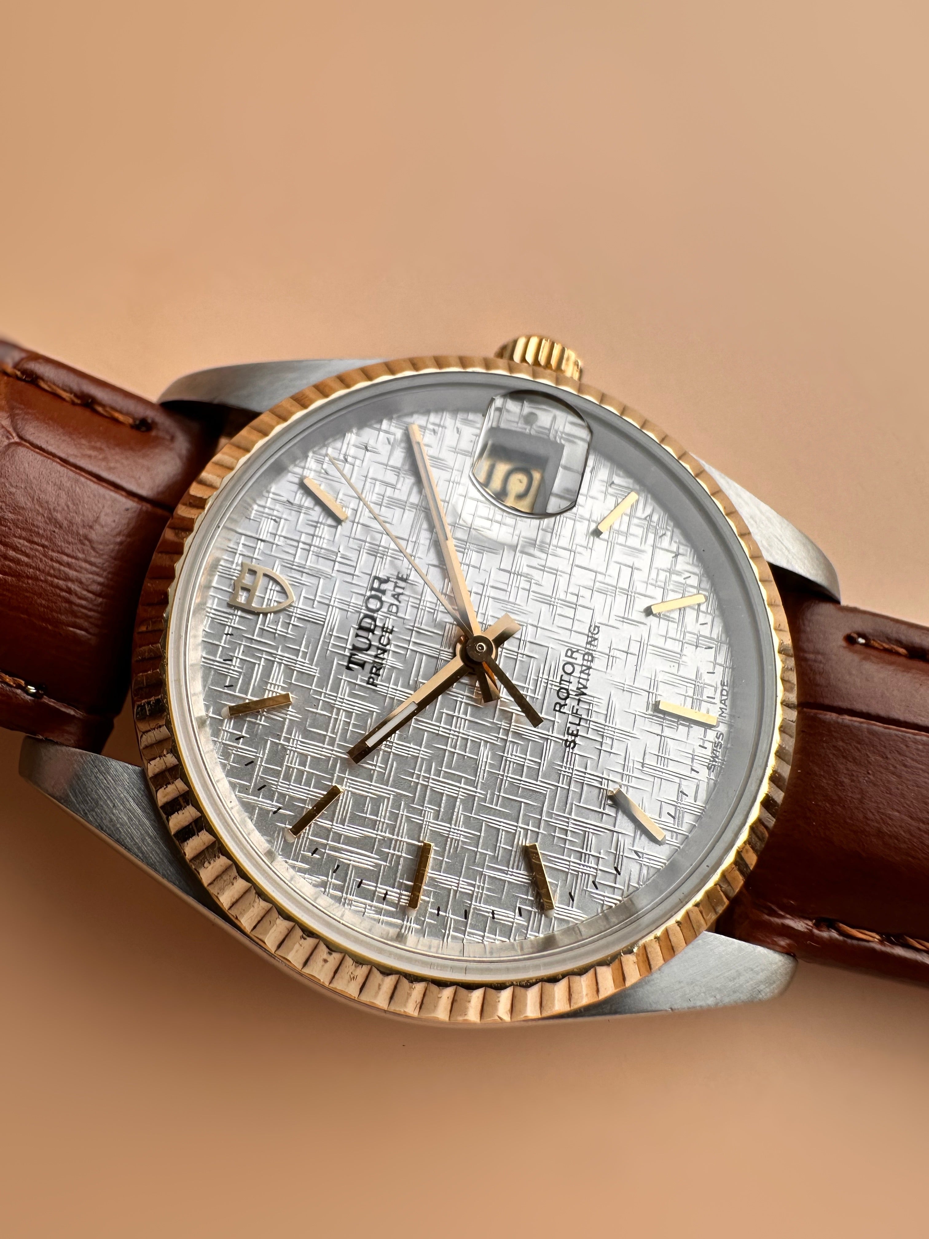 Gents Tudor Prince Date REF: 74033 “ Two-Tone with Rare Linen Dial 2010s Neo Vintage