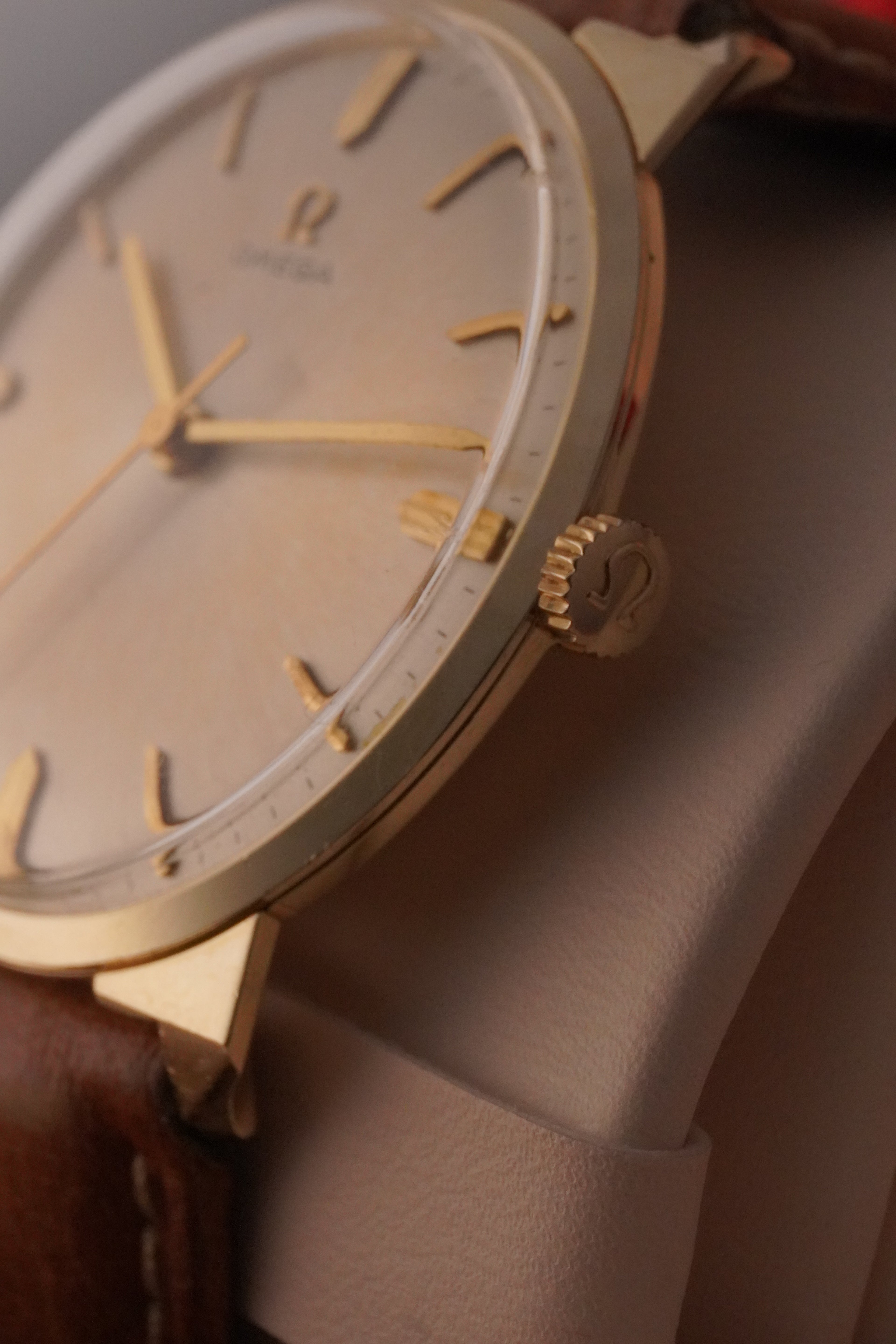 Extremely Rare Solid  14K Gold Yellow Gold Vintage Omega gent’s Dress Watch | Ref. P 6587 | Caliber 600 Manual Wind | 1960s | Triangle Lugs (US Market)