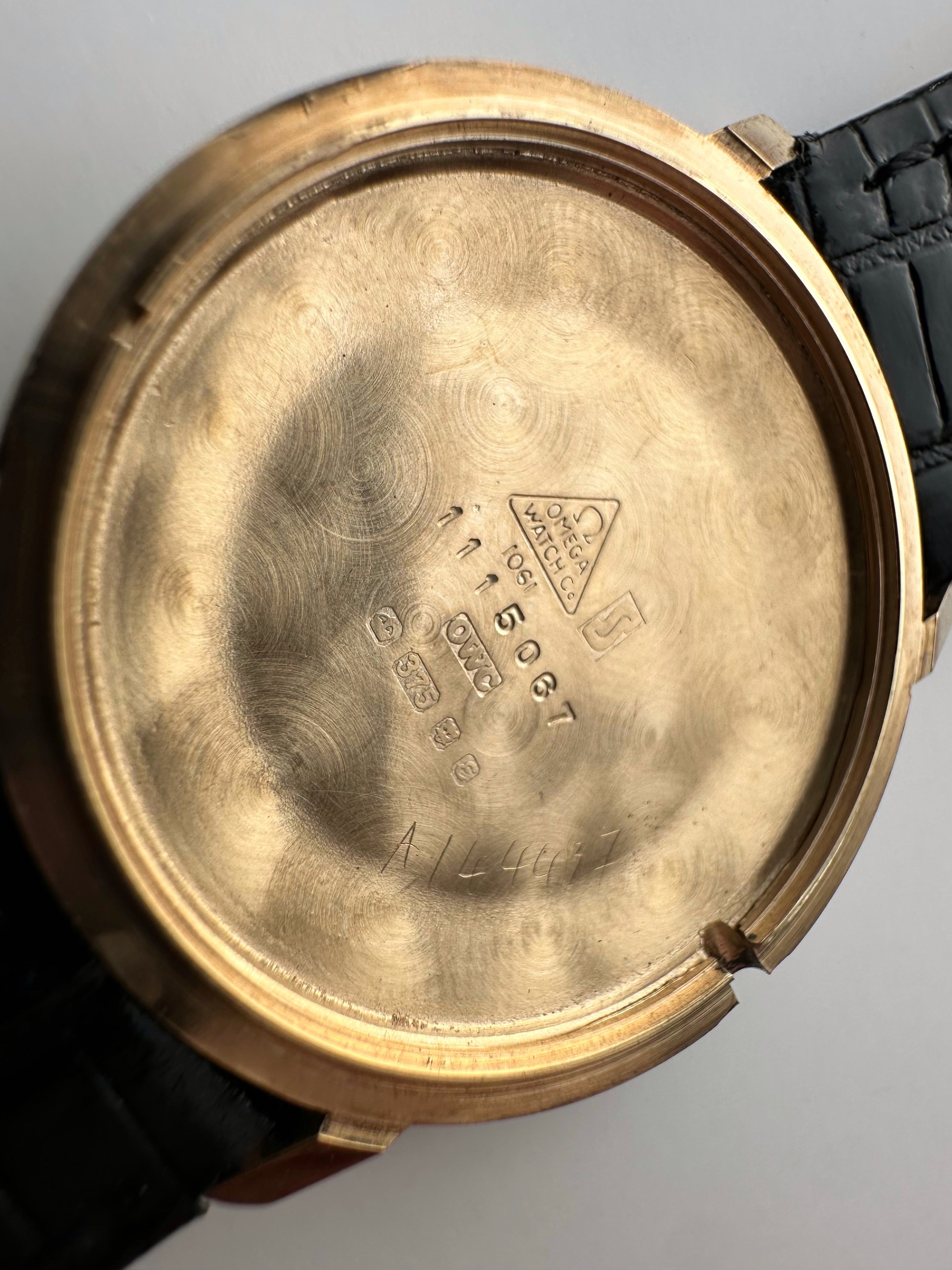 Vintage Omega De Ville Solid 9ct Yellow Gold Ultra Slim Gents Watch  1960s Reference 111.5067