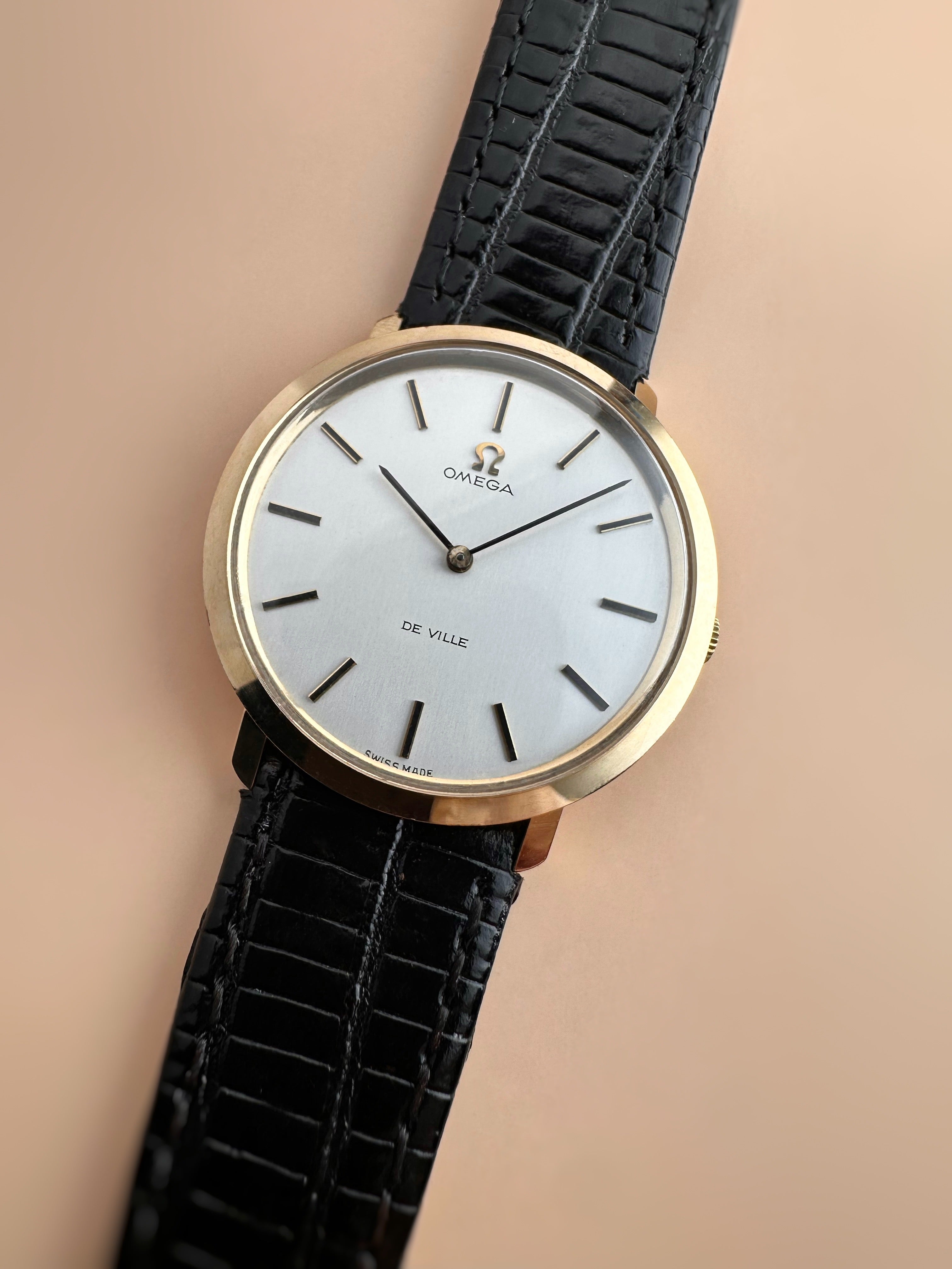 Vintage Omega De Ville Solid 9ct Yellow Gold Ultra Slim Gents Watch  1960s Reference 111.5067