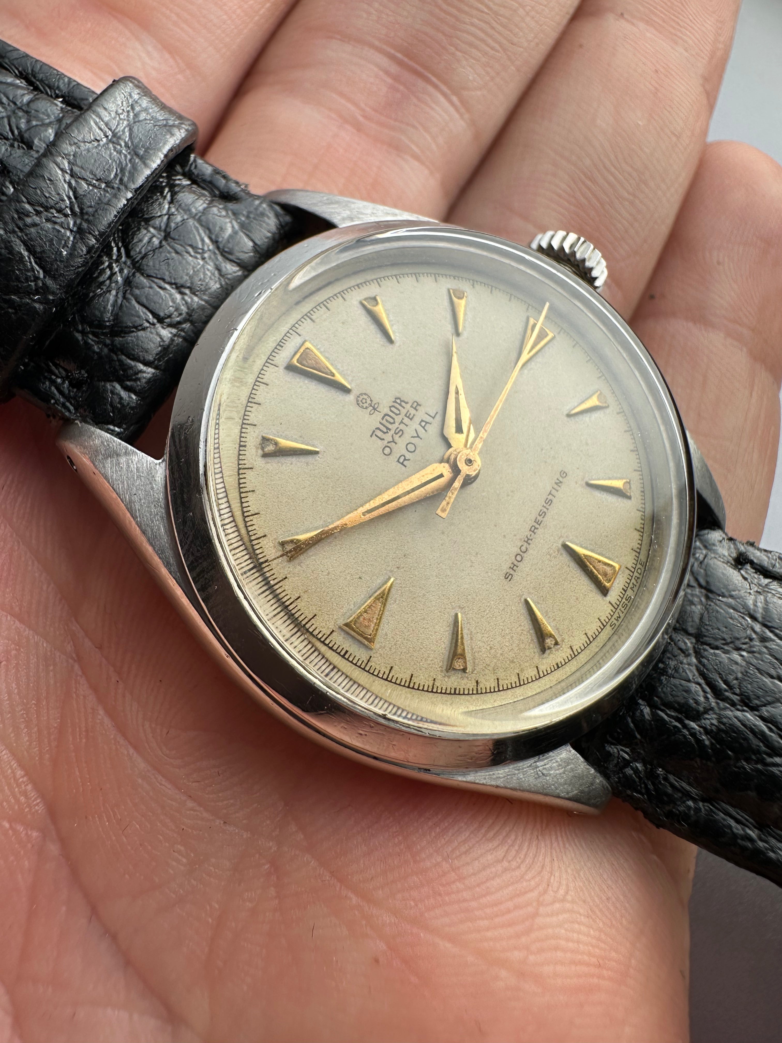 1960 Ref:7934 Tudor/Rolex Oyster Royal Watch  – Untouched Patina Dial, 34mm, Manual Wind Small Rose