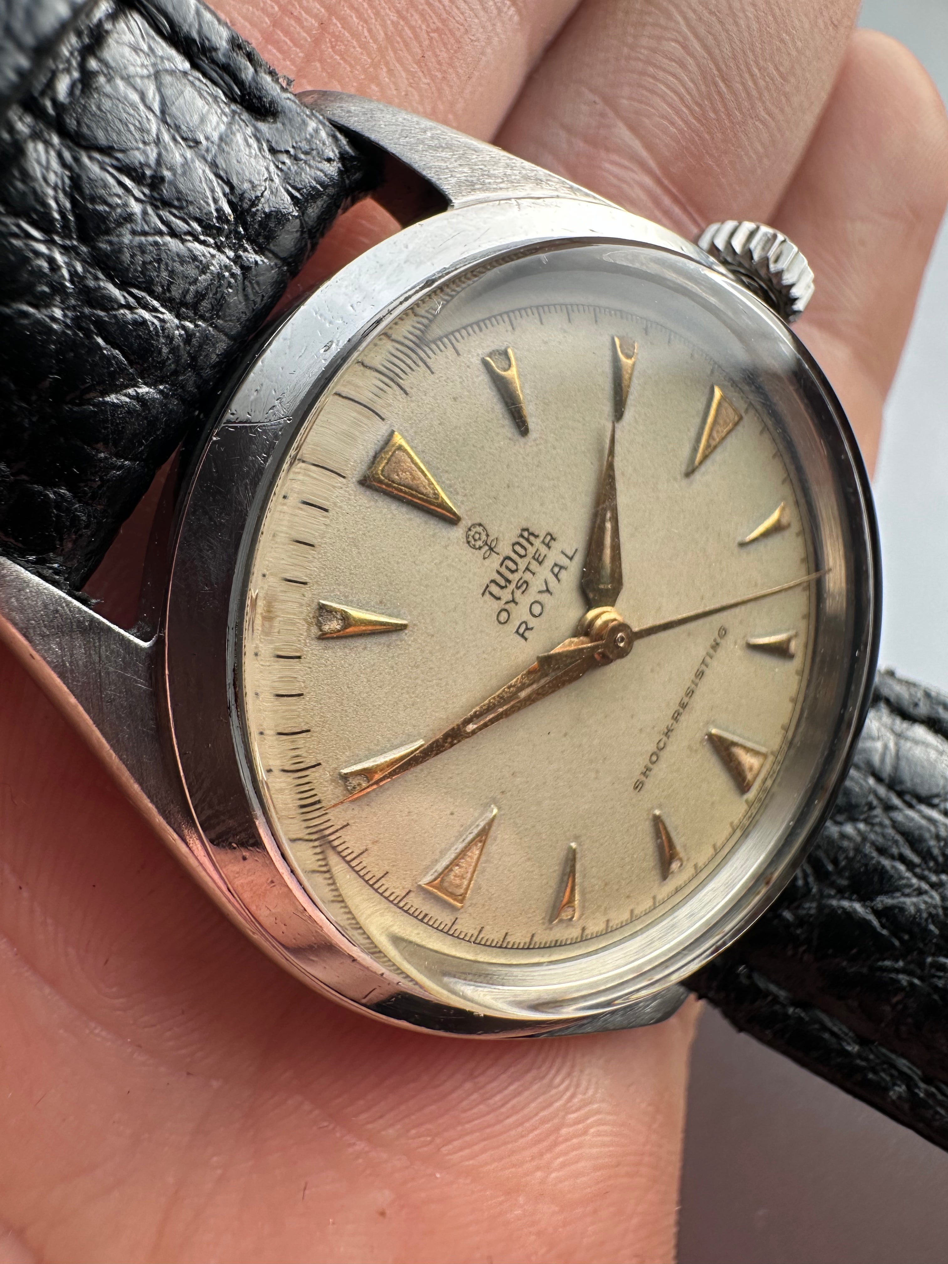 1960 Ref:7934 Tudor/Rolex Oyster Royal Watch  – Untouched Patina Dial, 34mm, Manual Wind Small Rose