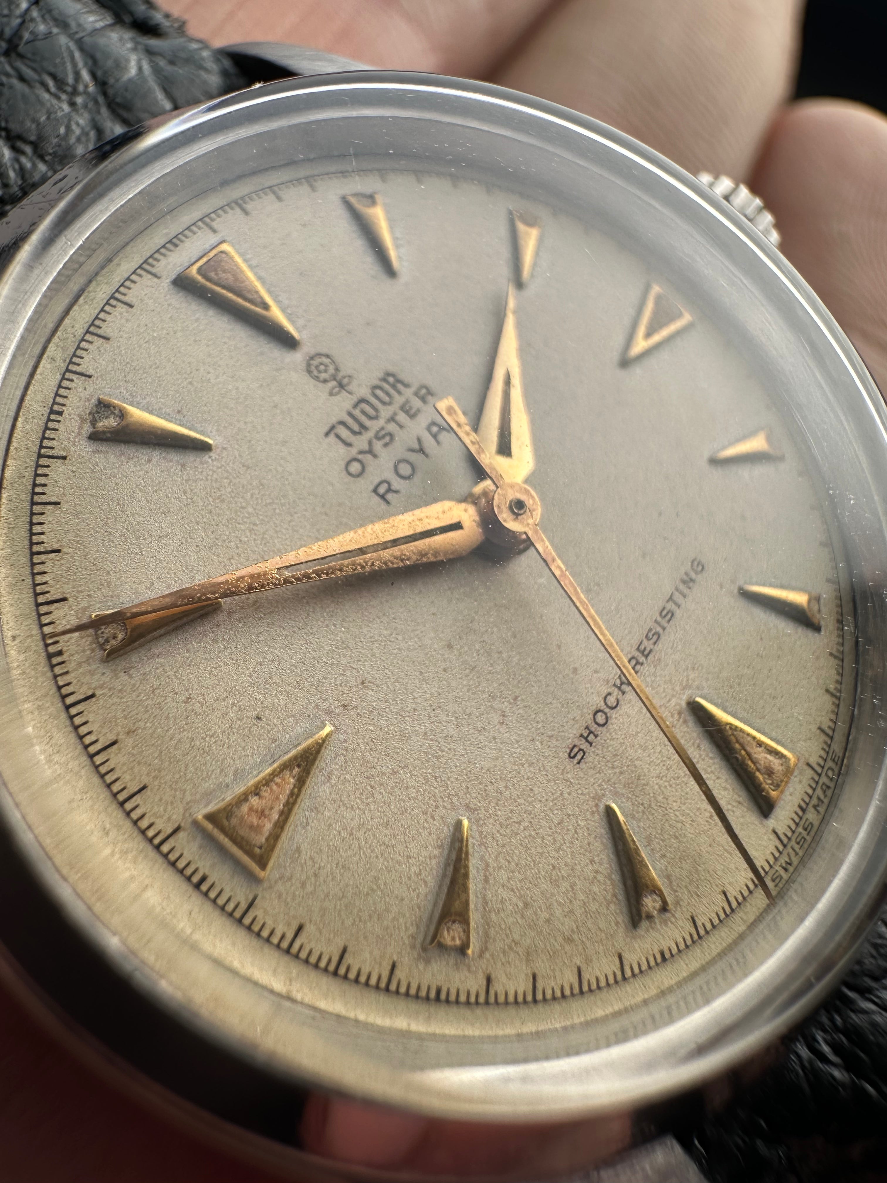 1960 Ref:7934 Tudor/Rolex Oyster Royal Watch  – Untouched Patina Dial, 34mm, Manual Wind Small Rose