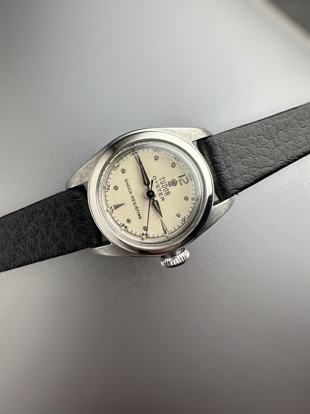 1960s Ladies Tudor Rolex Oyster 'Small Rose' With Extremely Rare Uncommon Rolex Oyster Crown
