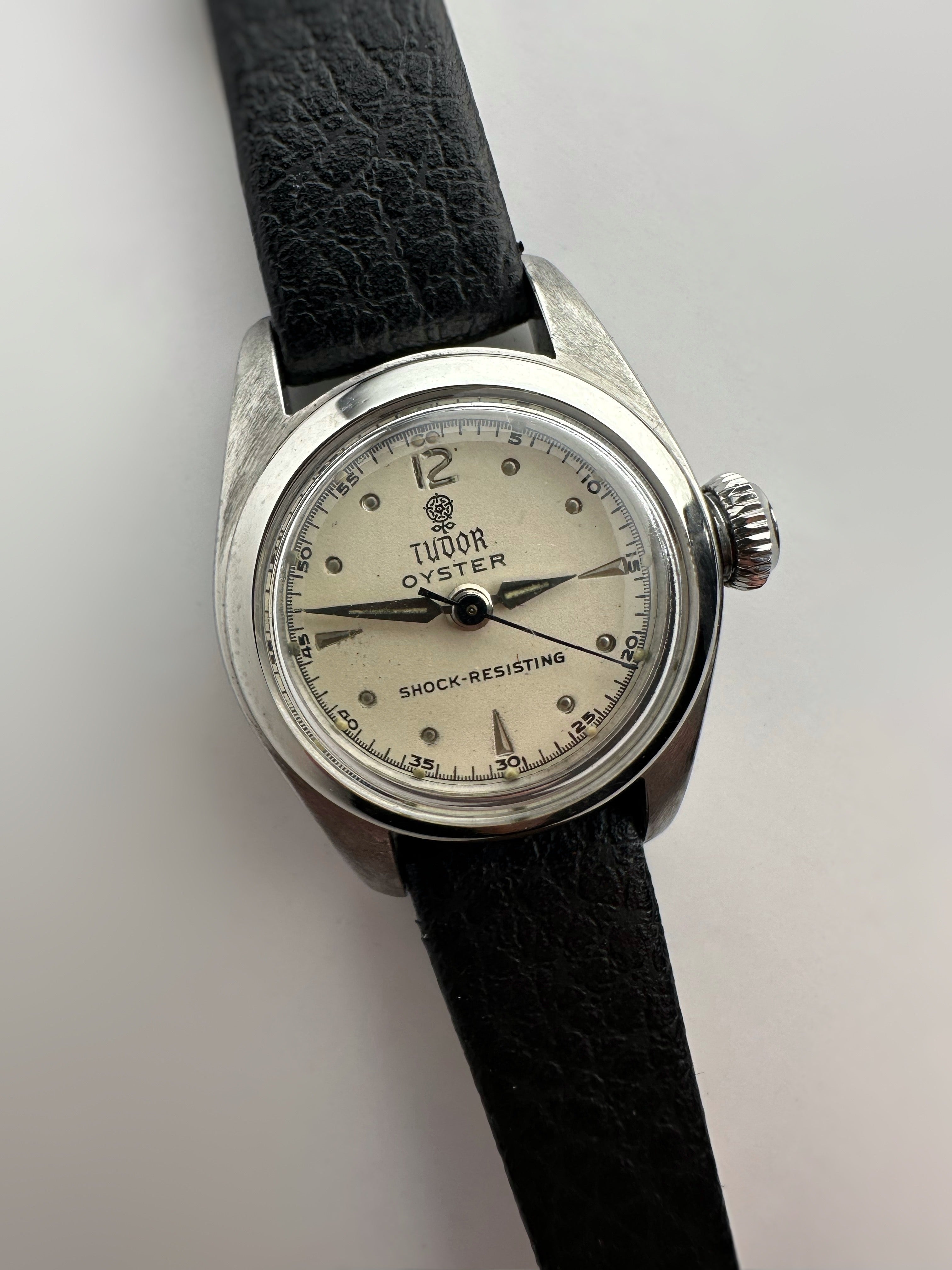 1960s Ladies Tudor Rolex Oyster 'Small Rose' With Extremely Rare Uncommon Rolex Oyster Crown