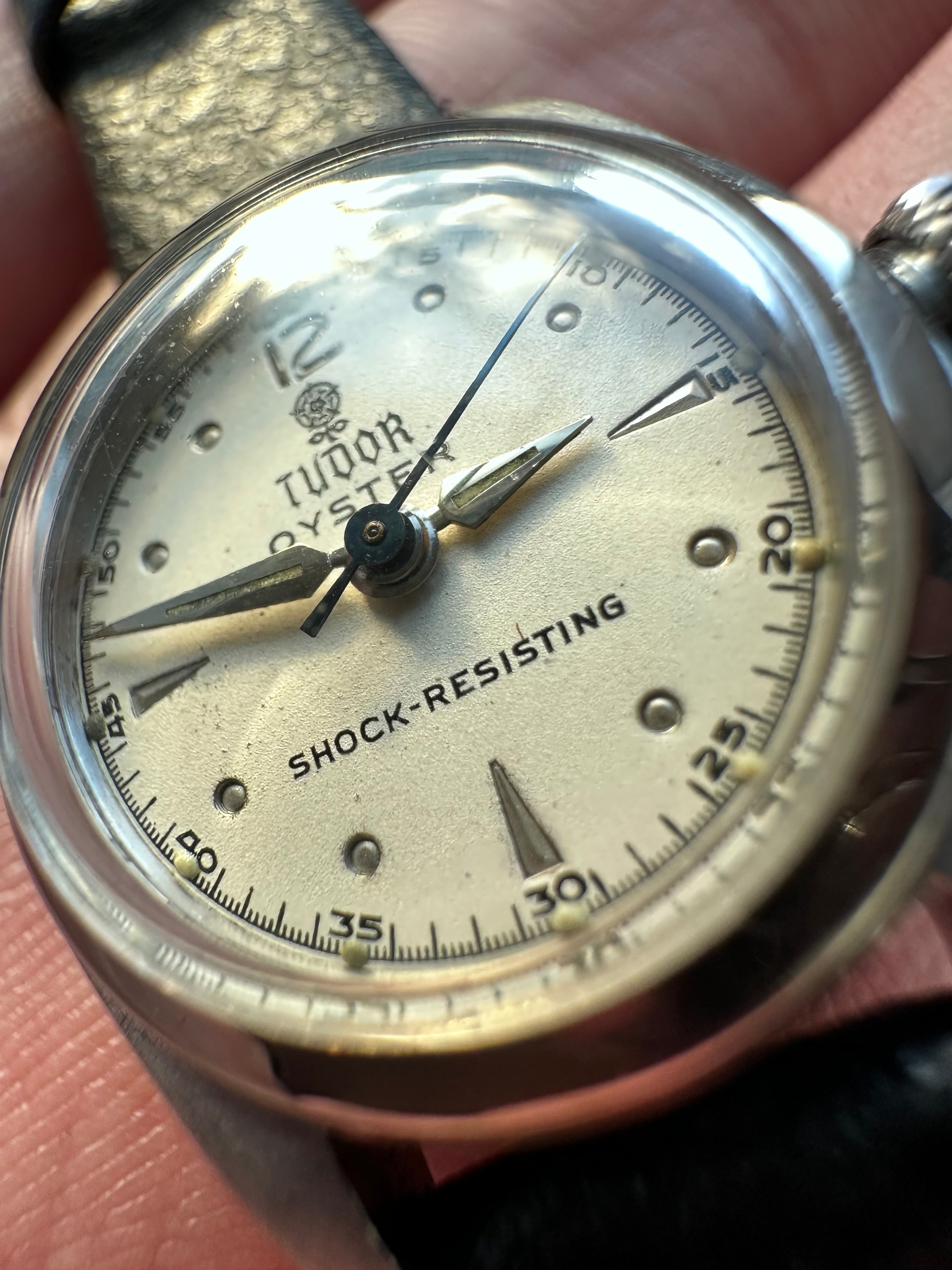 1960s Ladies Tudor Rolex Oyster 'Small Rose' With Extremely Rare Uncommon Rolex Oyster Crown