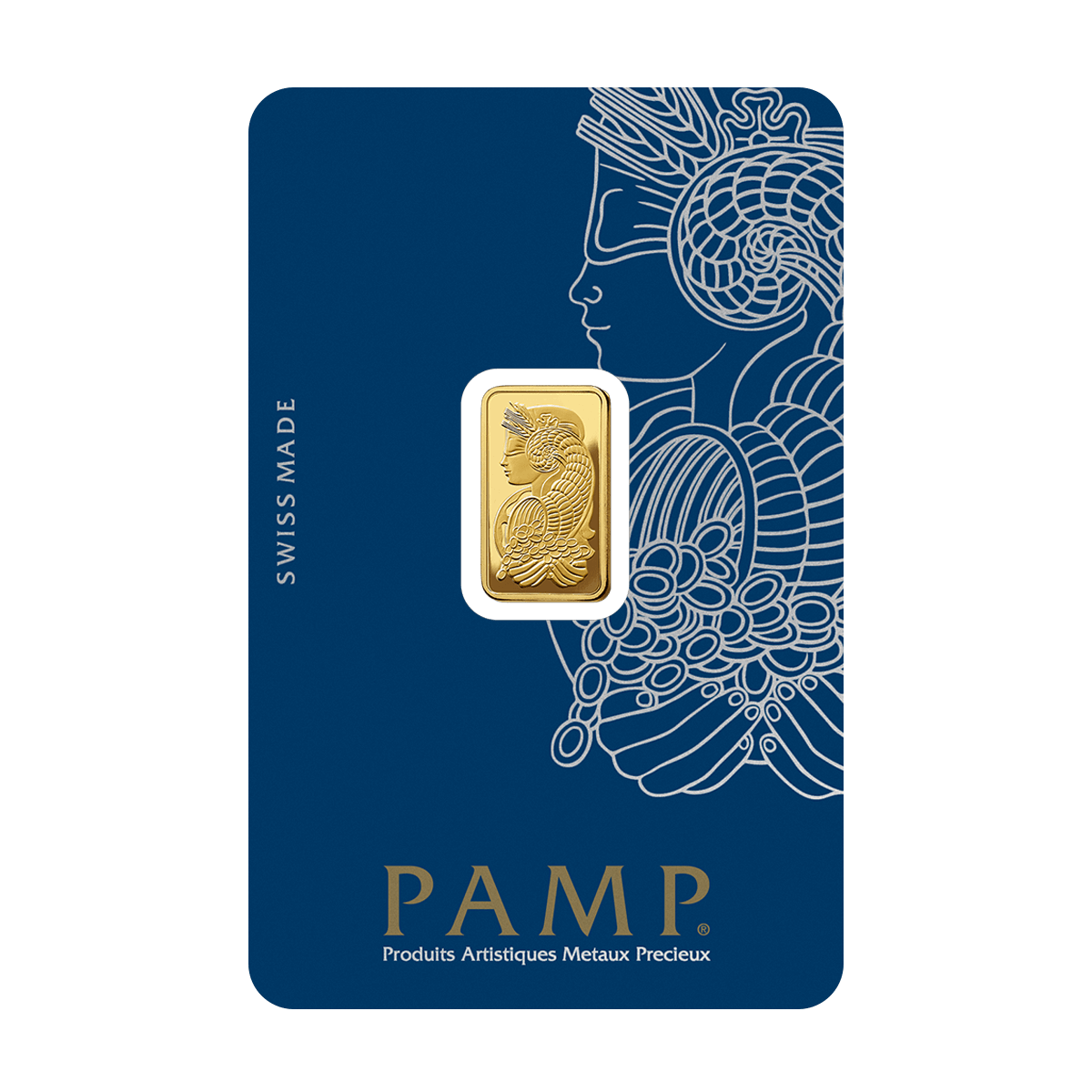 2.5g Gold Bar PAMP Lady Fortuna Minted